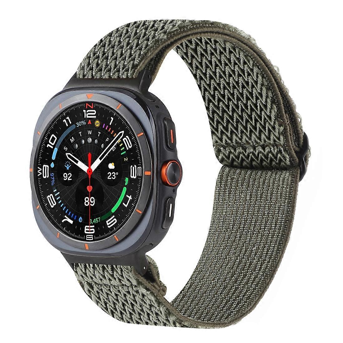 Wave Pattern Nylon Braided Watch Band