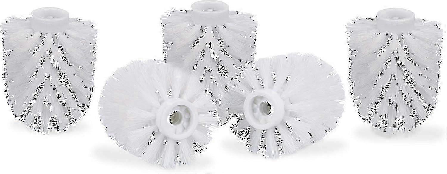トイレブラシヘッド5個セット、バルクトイレブラシ9.5mmスレッド、交換用ブラシヘッド直径9 x 7Cm