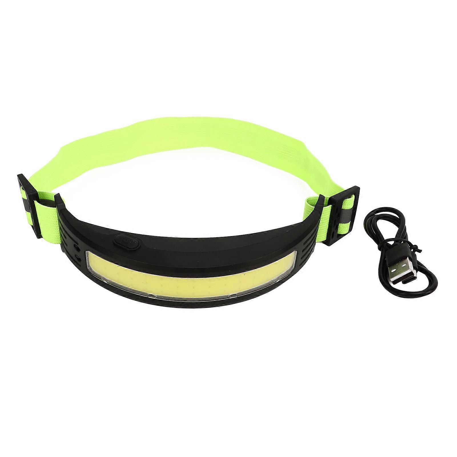 USB Rechargeable COB Headlamp with Red and White Light for Outdoor Use