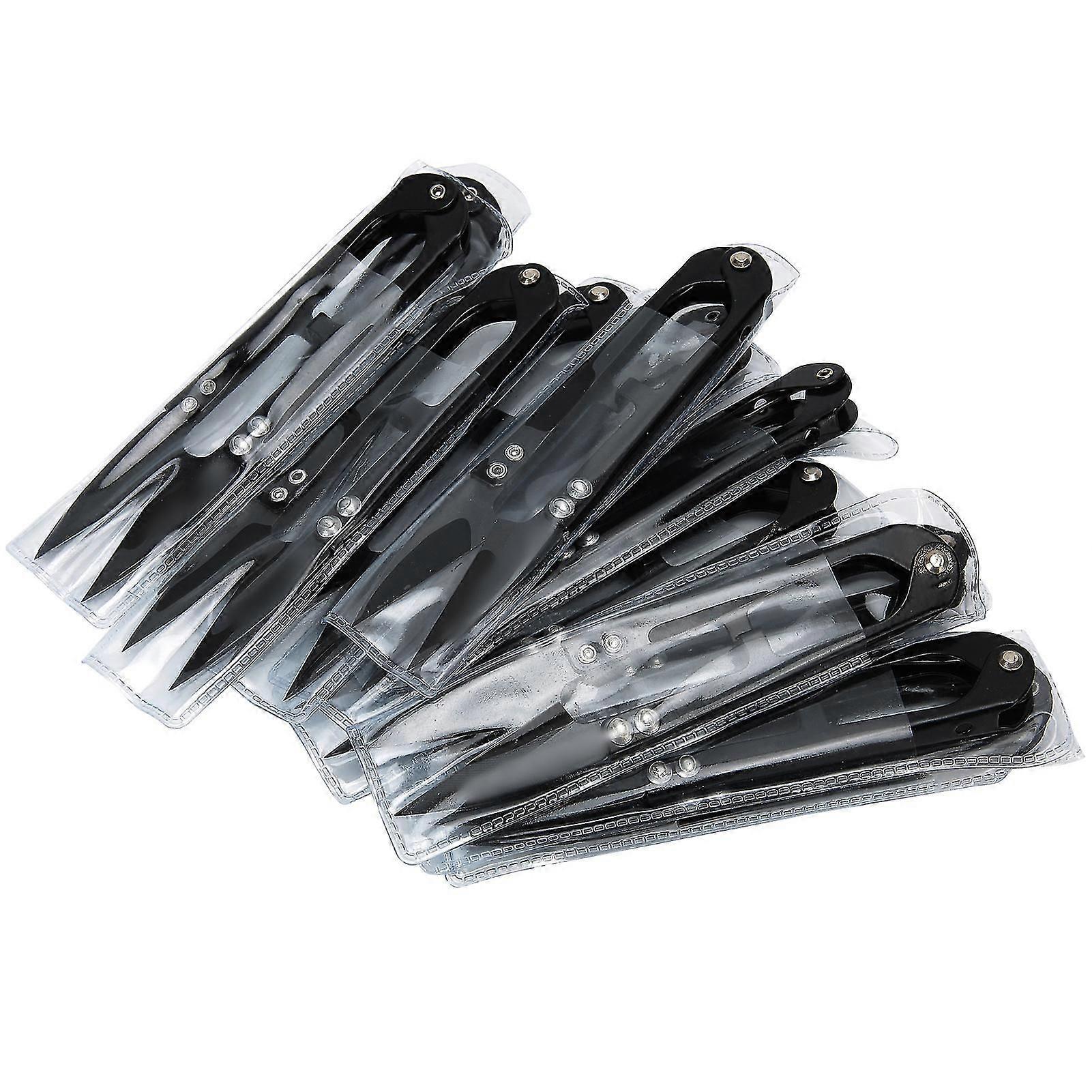 12Pcs U-Shaped SK5 High Carbon Steel Spring Yarn Scissors - Cross-Stitch Thread DIY Clipper