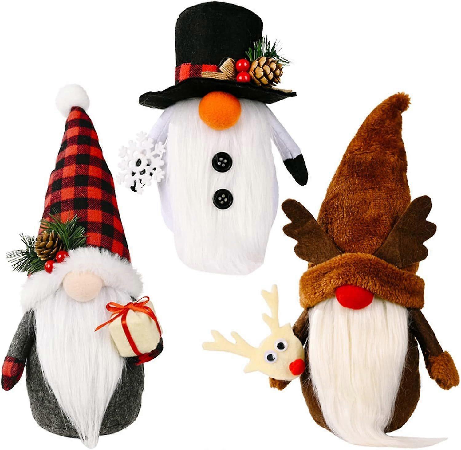 3 pieces of Christmas dwarf plush decorations