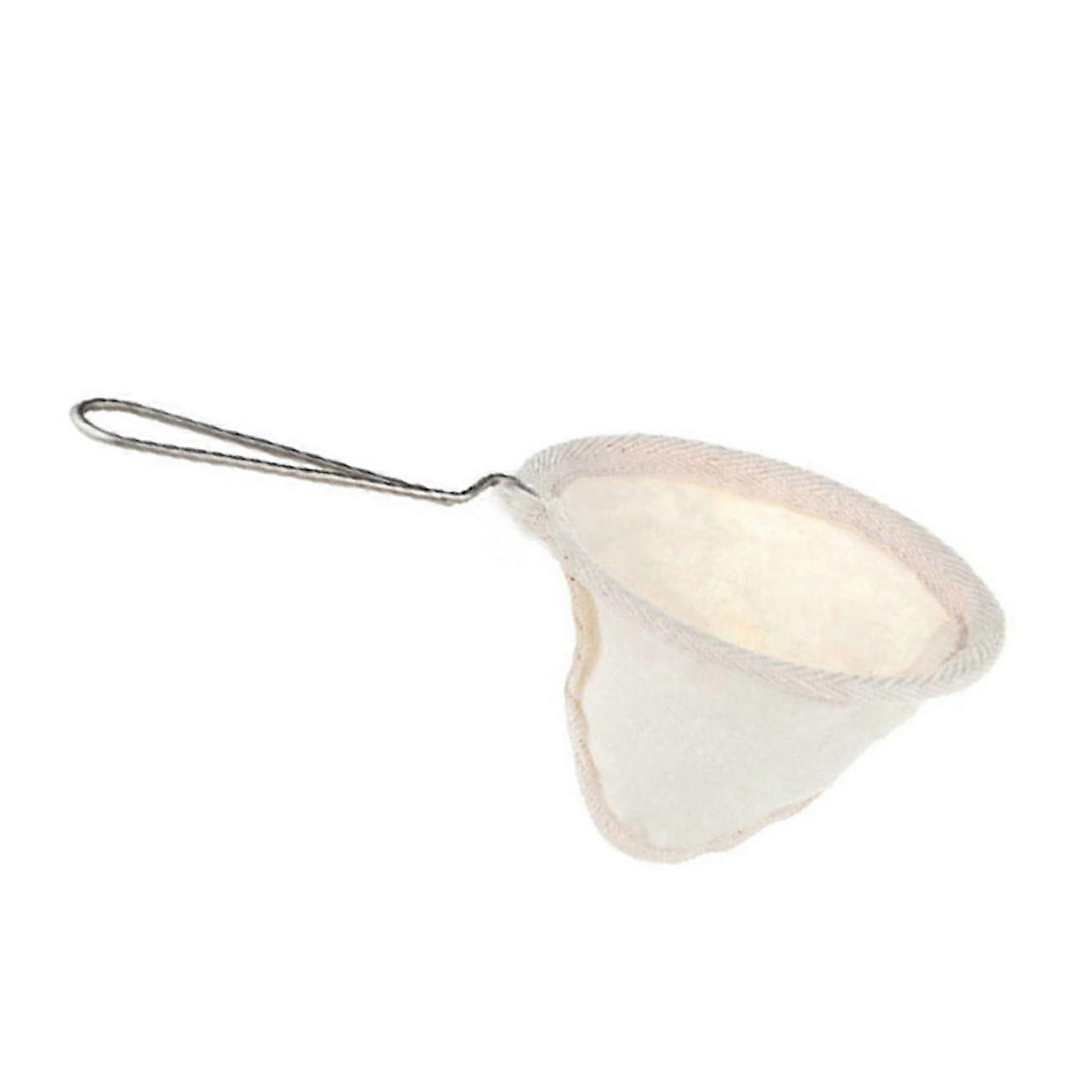 Reusable Flannel Coffee Filter One Size With Stainless Steel Handle Tea Strainer