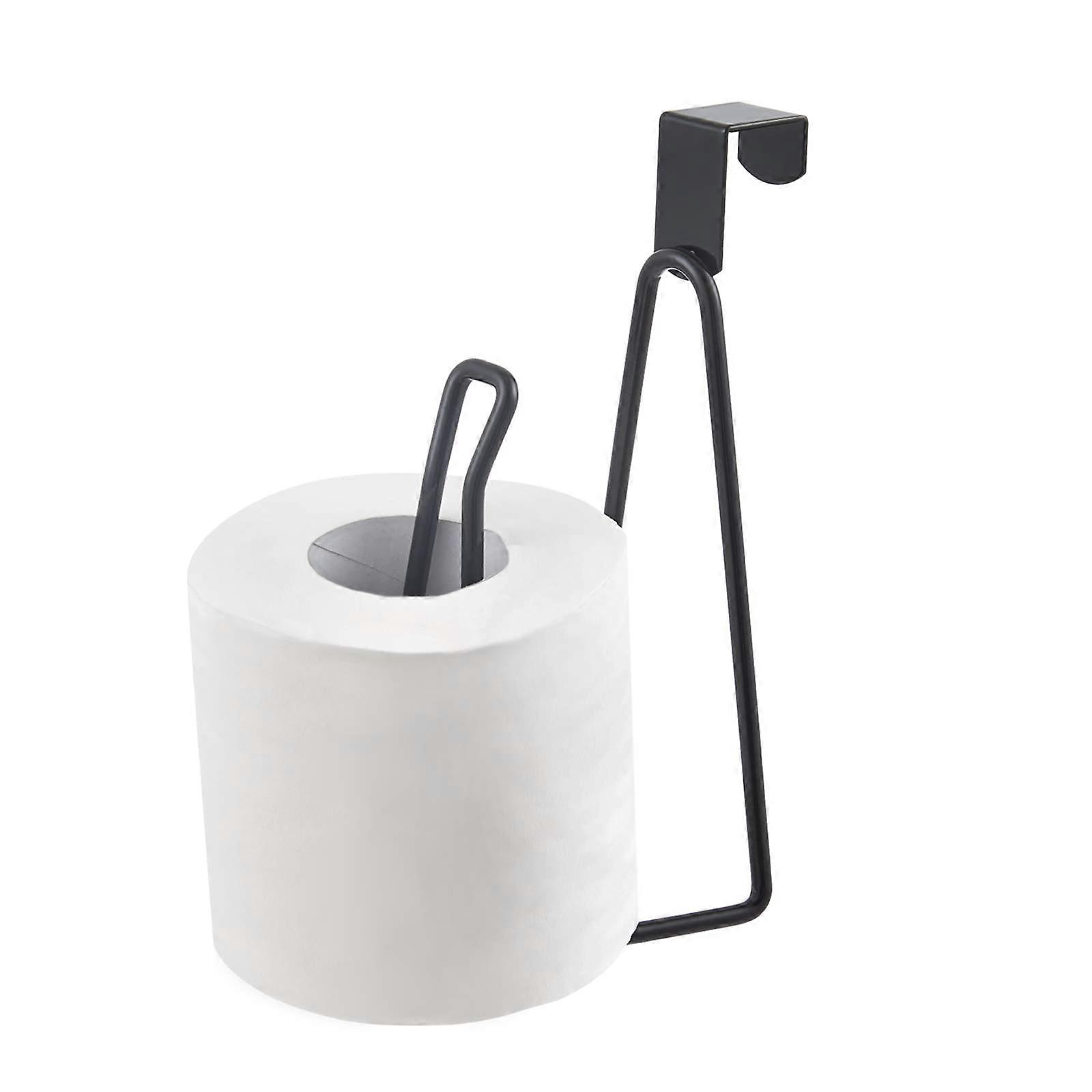Black paper towel rack for bathroom storage
