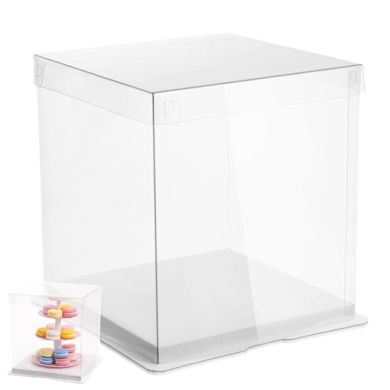 2pc Clear Cake Box Carrier Hochzeit Geburtstagsfeier Kuchen Geschenk Verpackung Boxen