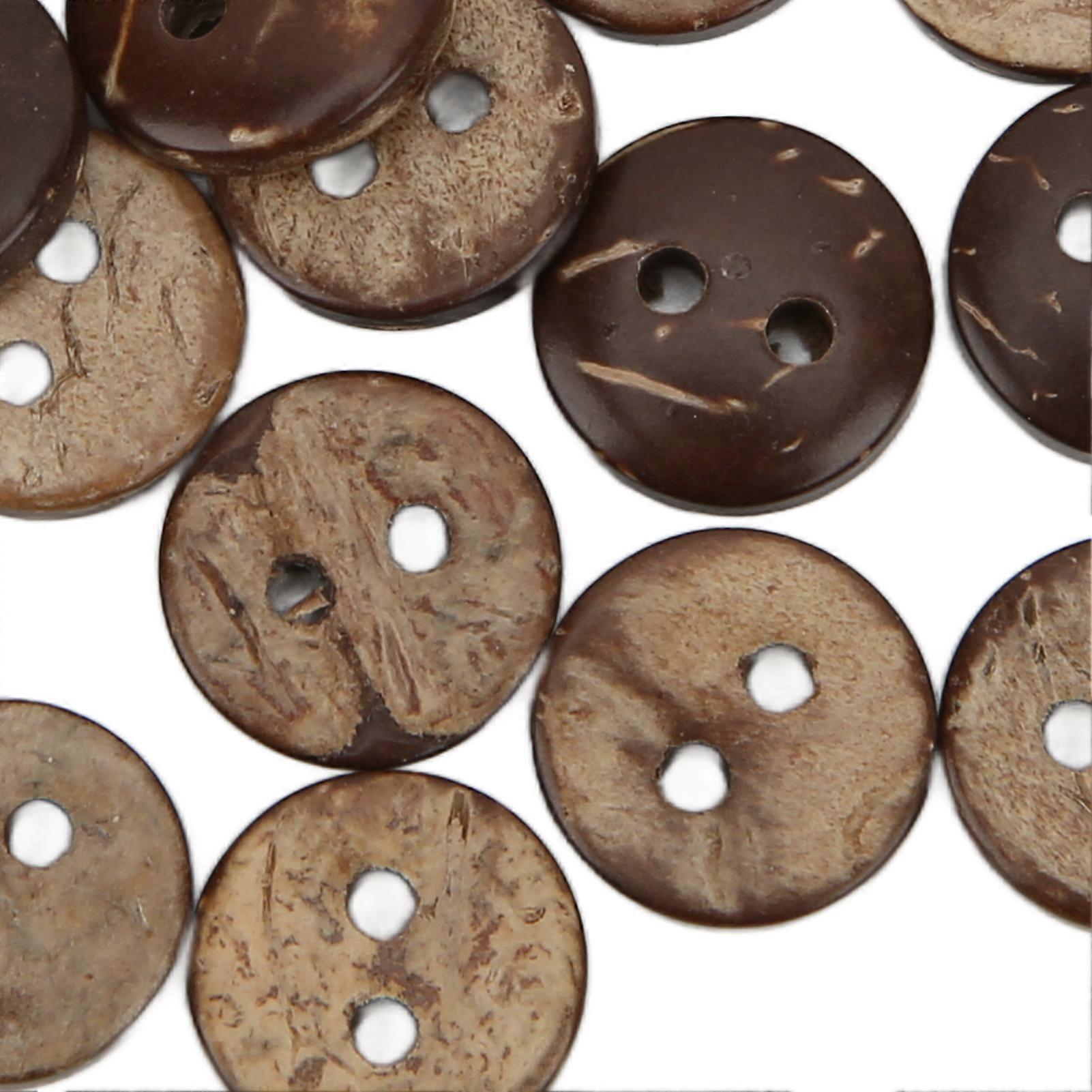 Coconut Shell Buttons, Thick, Practical Buttons