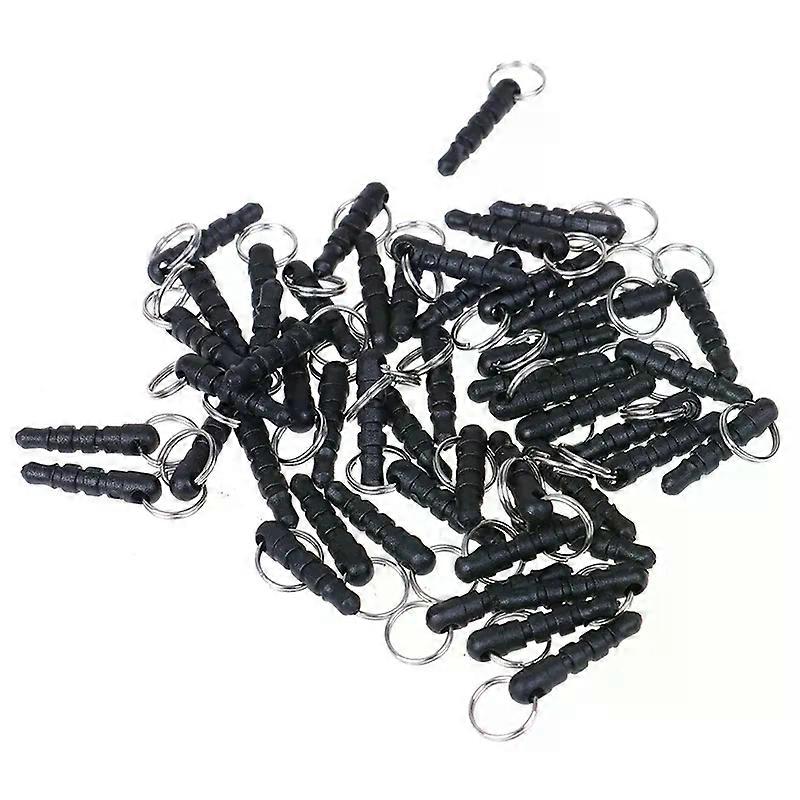 50pc 35mm Universal Black Phone Headphone Plug with Hole Ring