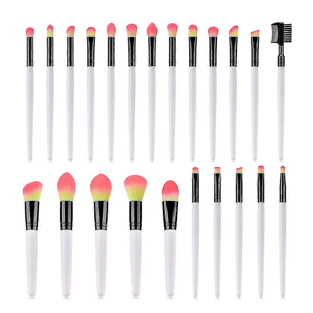 23pcs Makeup Brushes Set White Handle Blusher Eye Shadow Cosmetic Tools Kit