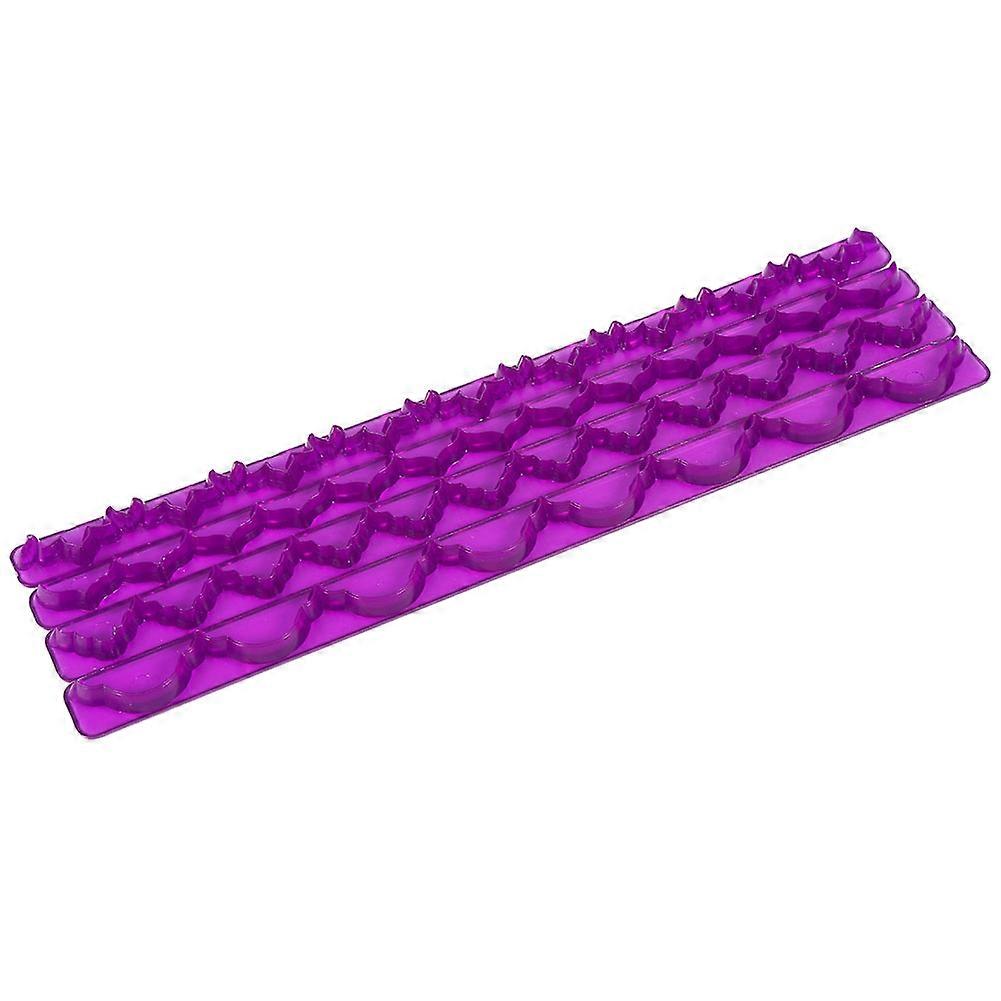 Plastic Fondant Edge Frill Ribbon Embosser Mould Set of 4 Baking Tools for Cake Decorating, Flexible Food-Grade Material