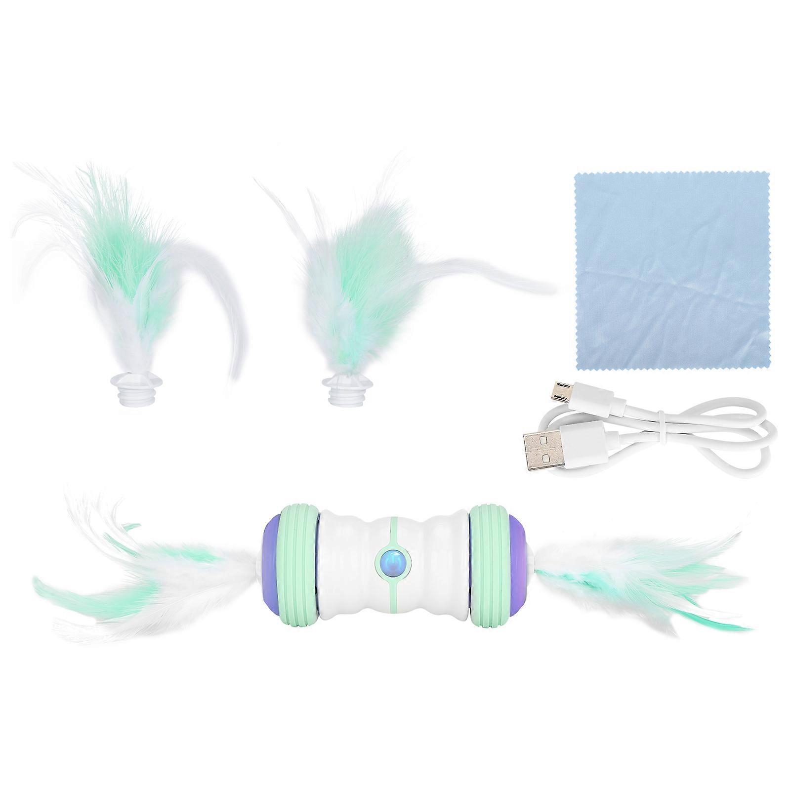 Electric Cat Teaser Toy USB Rechargeable Auto Rotating Interactive Play Tool for Indoor Cats