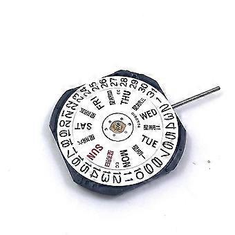 Movimiento de reloj para japonés VX43E Movimiento VX43 Movimiento de cuarzo con ventana de calendario doble de tres pines con batería