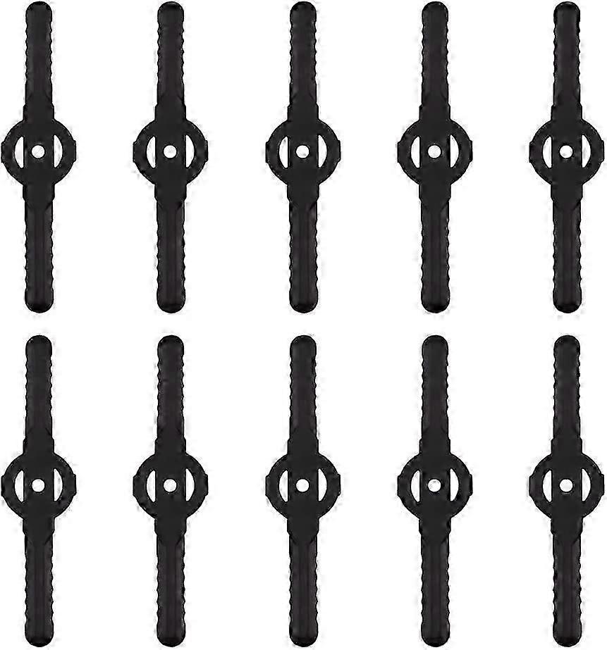 Plastic Edger Blade,10 pcs,Replace For Cordless Grass Trimmer Tool SetBlack