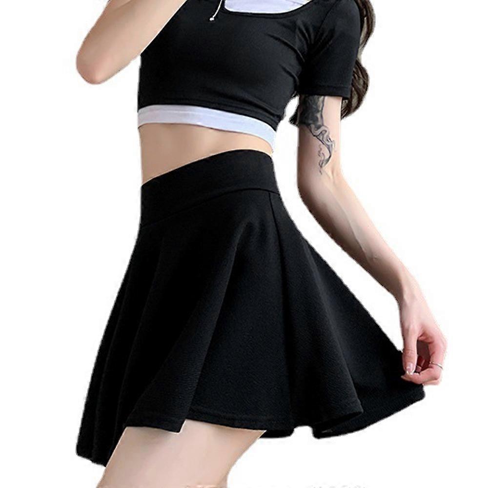 Women's Basic Versatile Stretchy Flared Casual Mini Skater Skirt