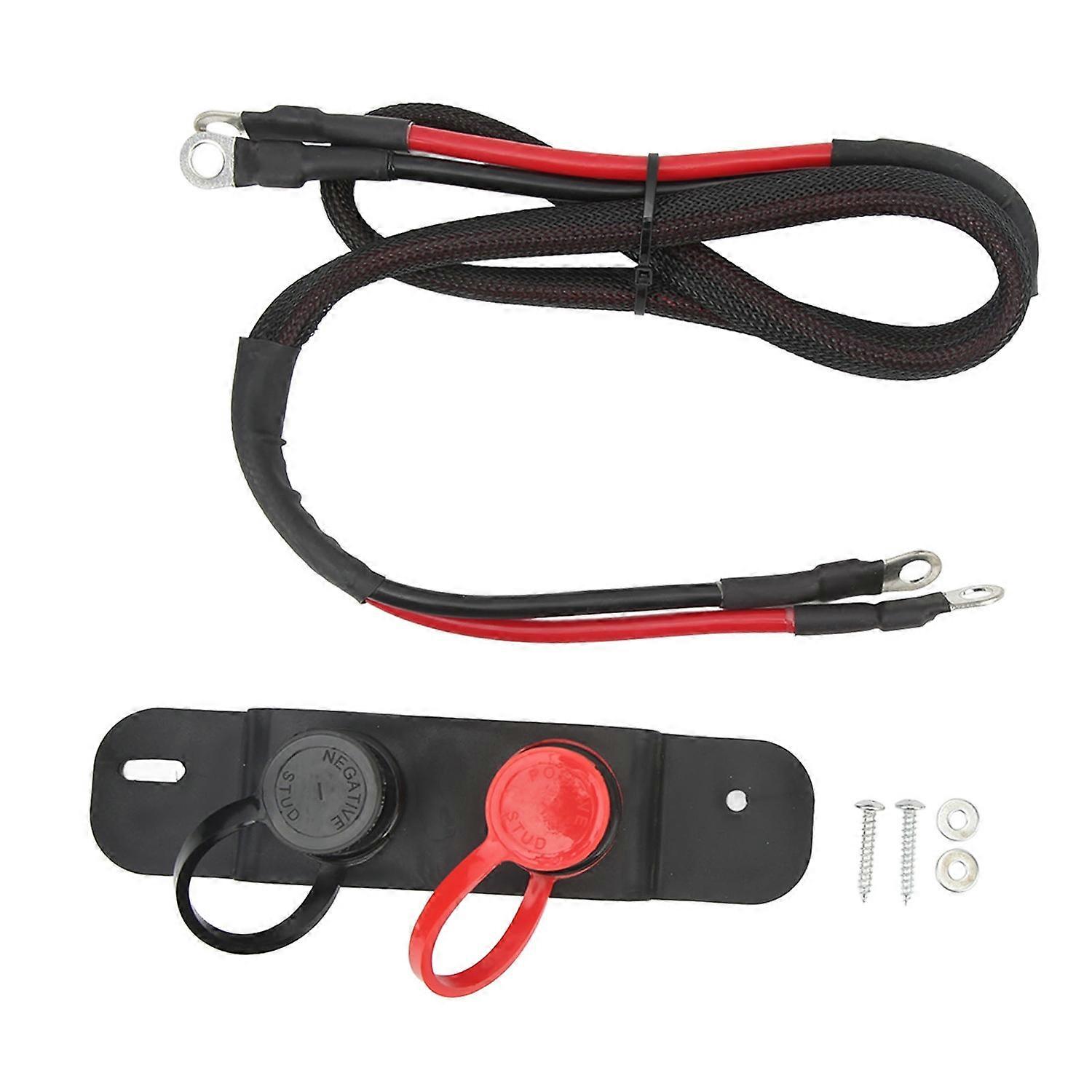 Remote Battery Jumper Terminals Charging Posts with 4 Gauge Cable for UTV ATV Car Truck RV Tractor B