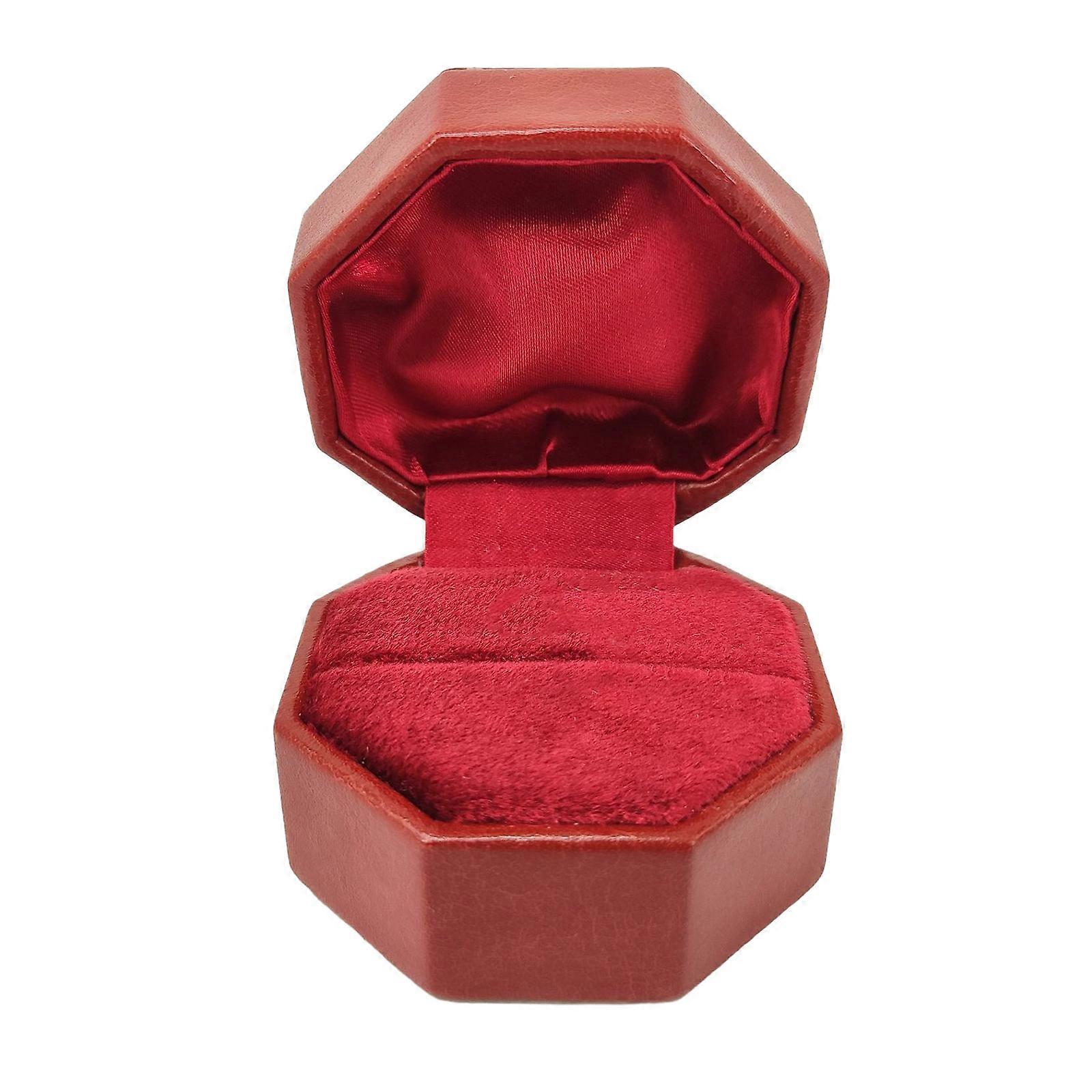 Creative Accessories Storage Box Unique Vintage Rings Box Stylish Adornment Display Holder for Storing Small Treasures  Red