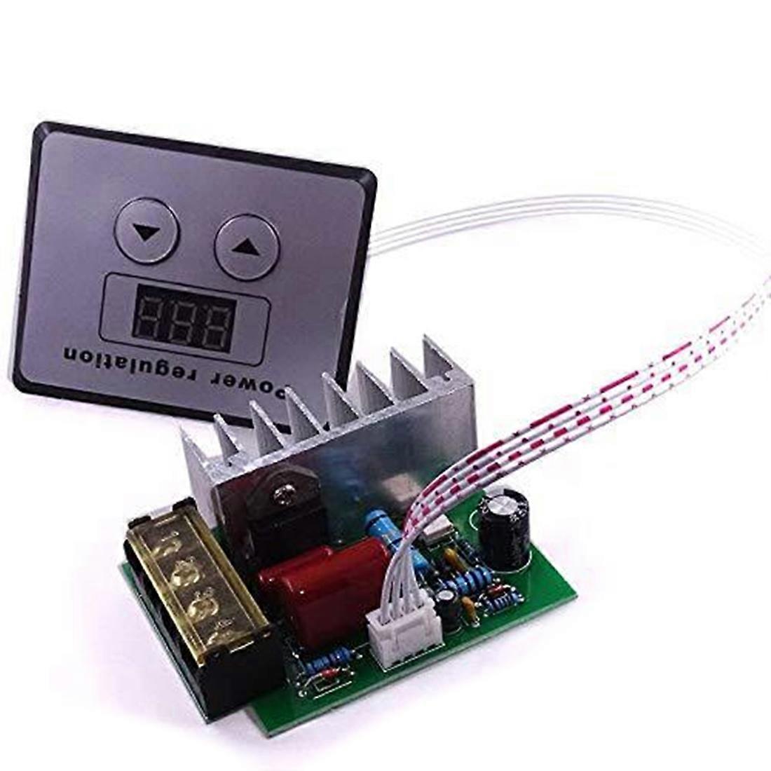 4000W 220V AC SCR Voltage Regulator Dimmer Electric Motor Speed Temperature Controller + Digital Met