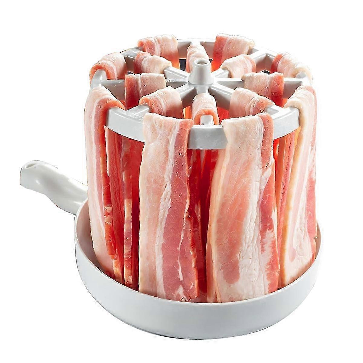 Microwave Bacon Cooker Quick Cooking Bacon Rack Grease Collector Kitchen GadgetEdition 0711