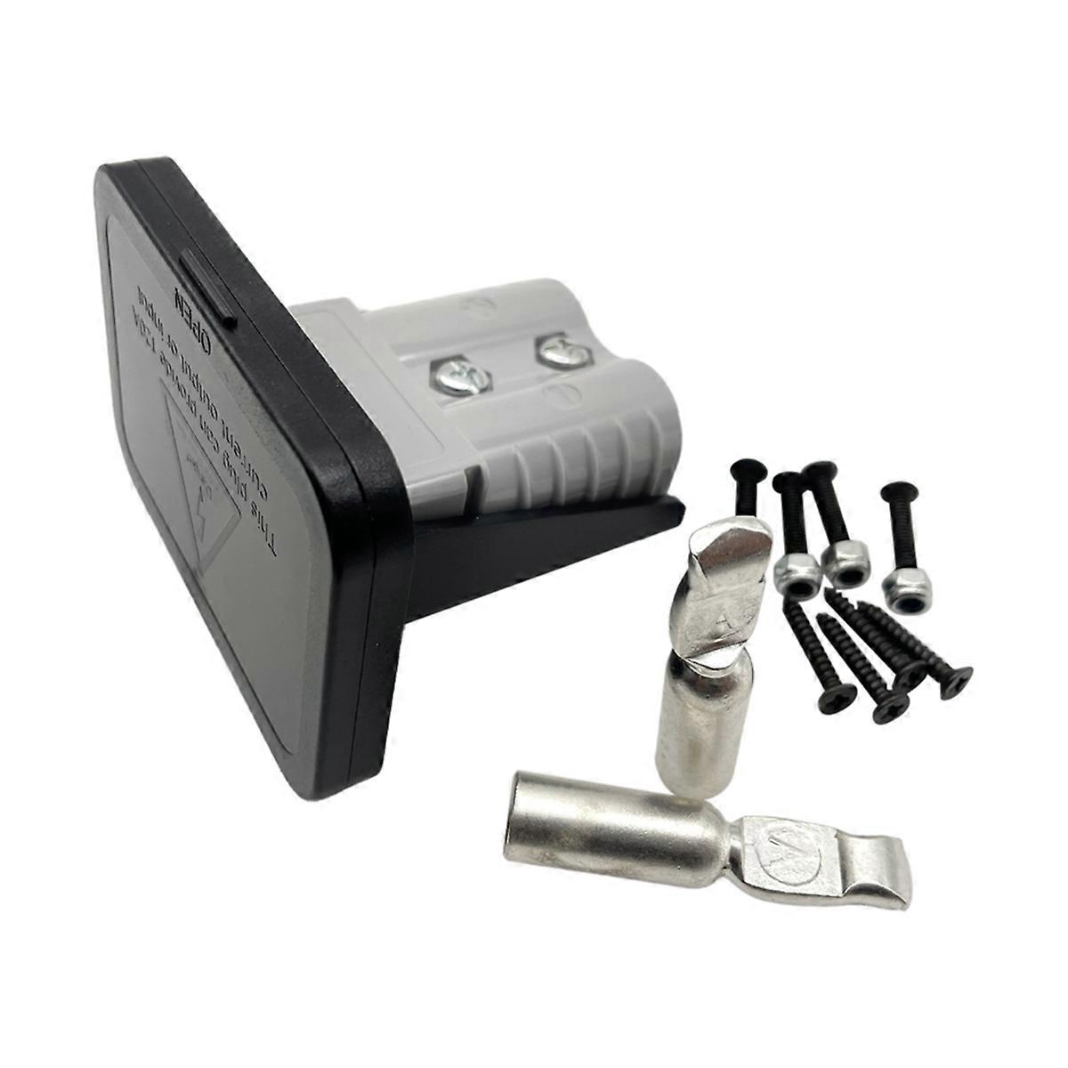 120A for Anderson Plug Flush Mount Bracket Panel Bracket with Cover for Caravan 2 Stitches Automobil
