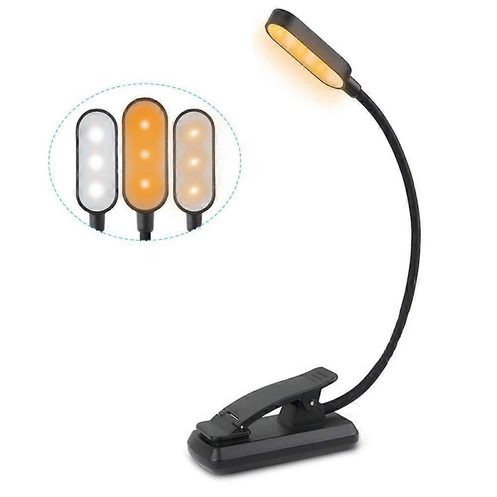 9 LEDs Clip On Book USB Rechargeable Reading with 3 Adjustable Brightness Levels Long Lasting Lightweight Light