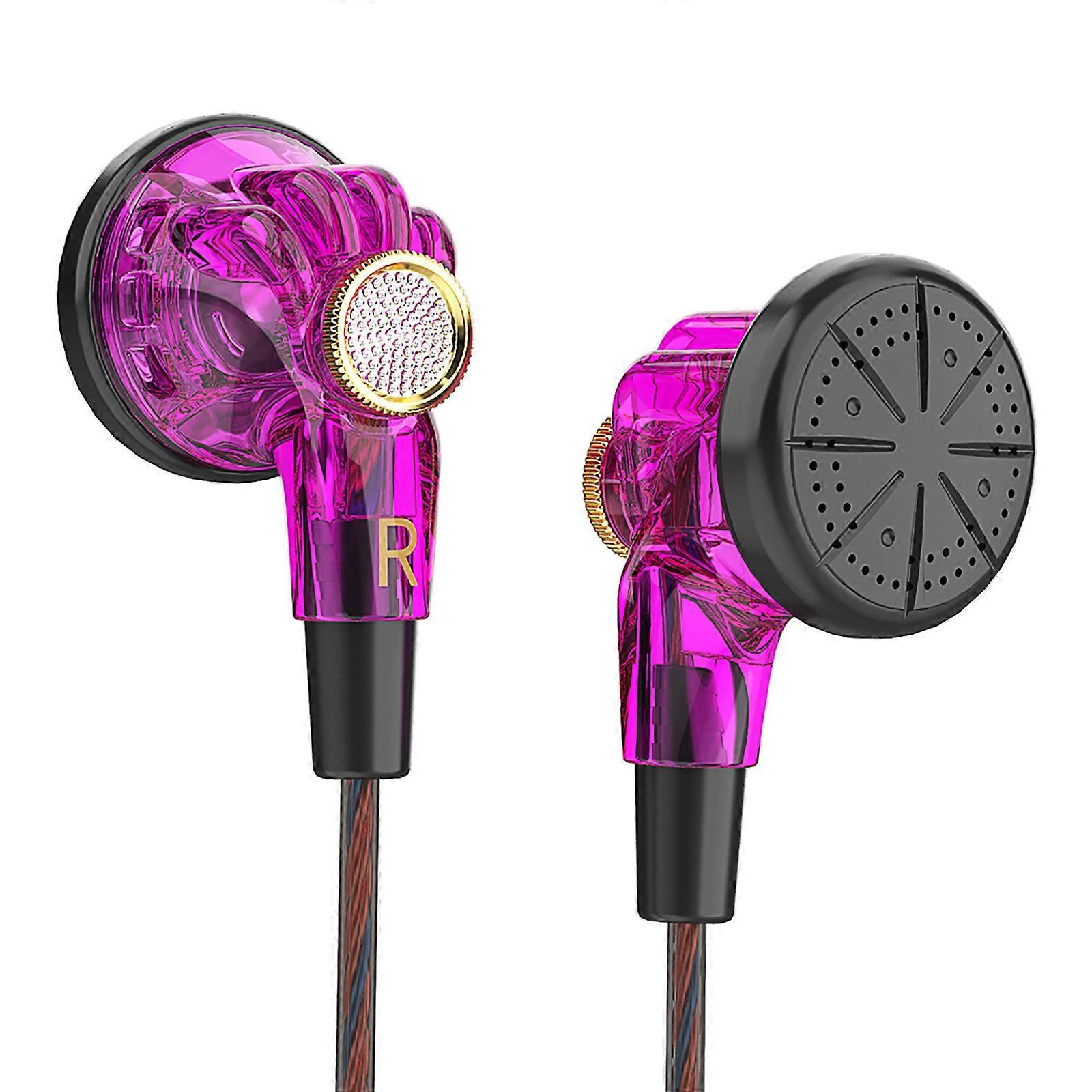 Écouteurs intra-auriculaires confortables avec microphone Profitez d’un port durable sans inconfort Casques haute définition Violet