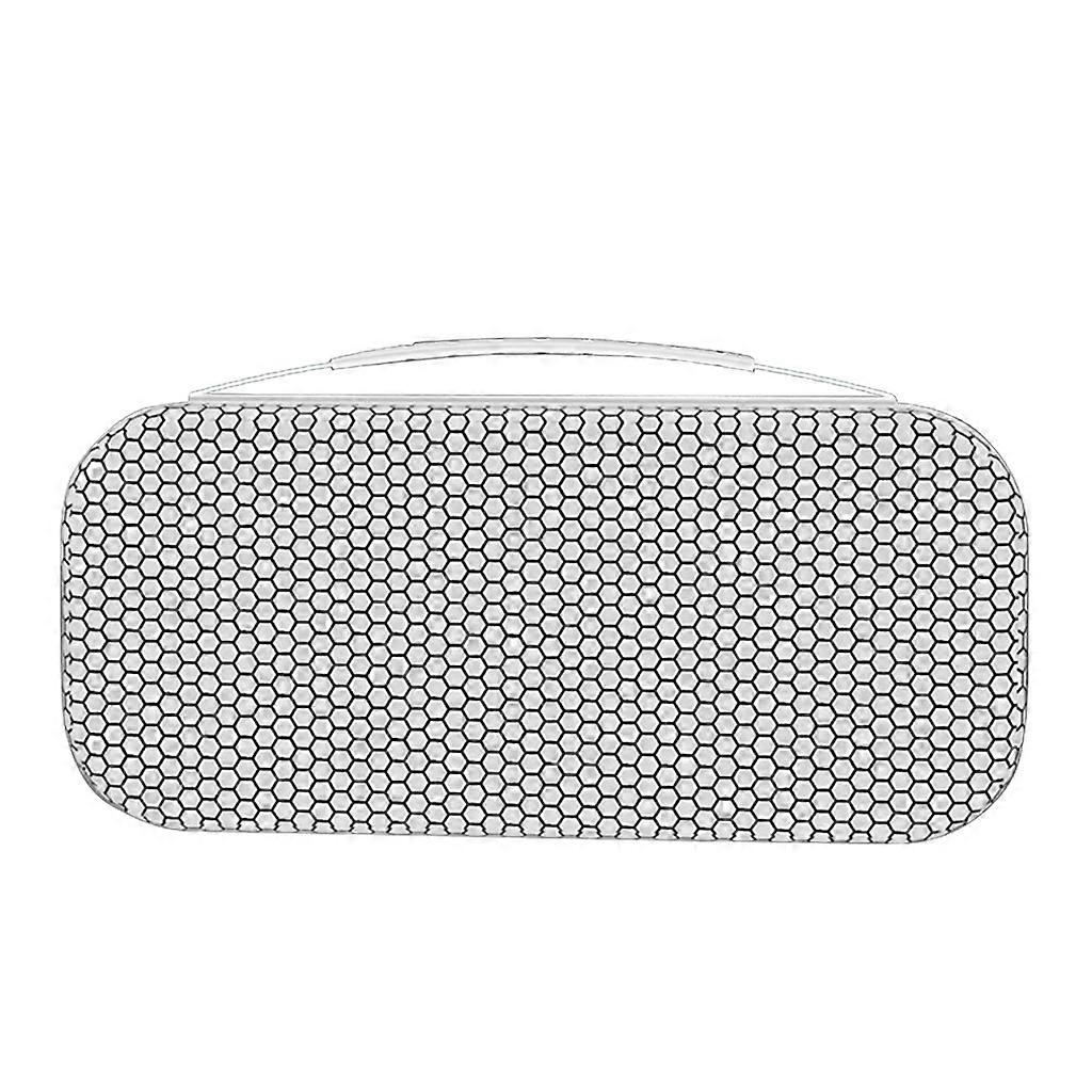 Portable Storage Bag Hard for Shell Travel Carrying for Case Protector Waterproof Housing Container for Switch OLED  White