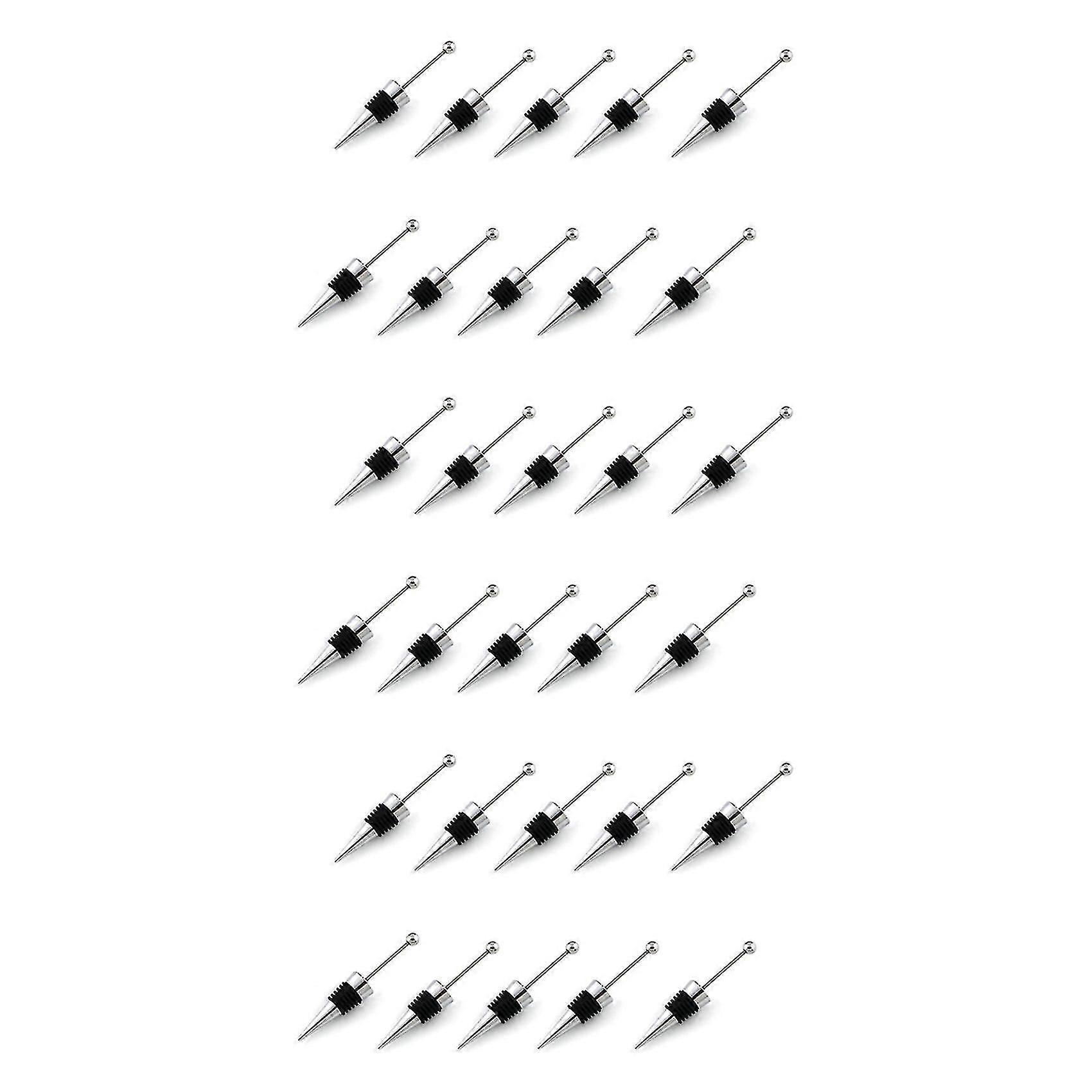 30pcs Bead Rhinestone Lampwork Decorative Beaded Wine Bottle Stopper