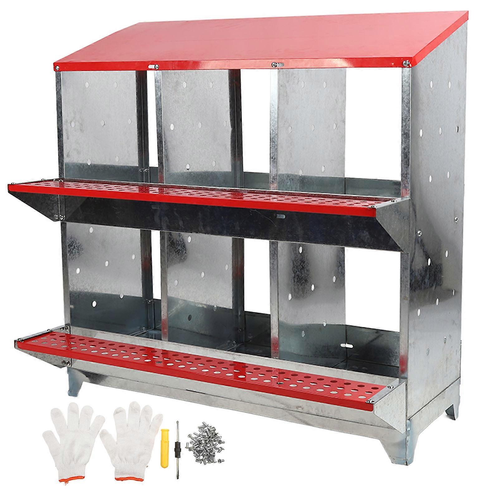 6 Compartment Chicken Coop for Poultry, Chicken Coop for Laying Hens, Ideal for Breeding