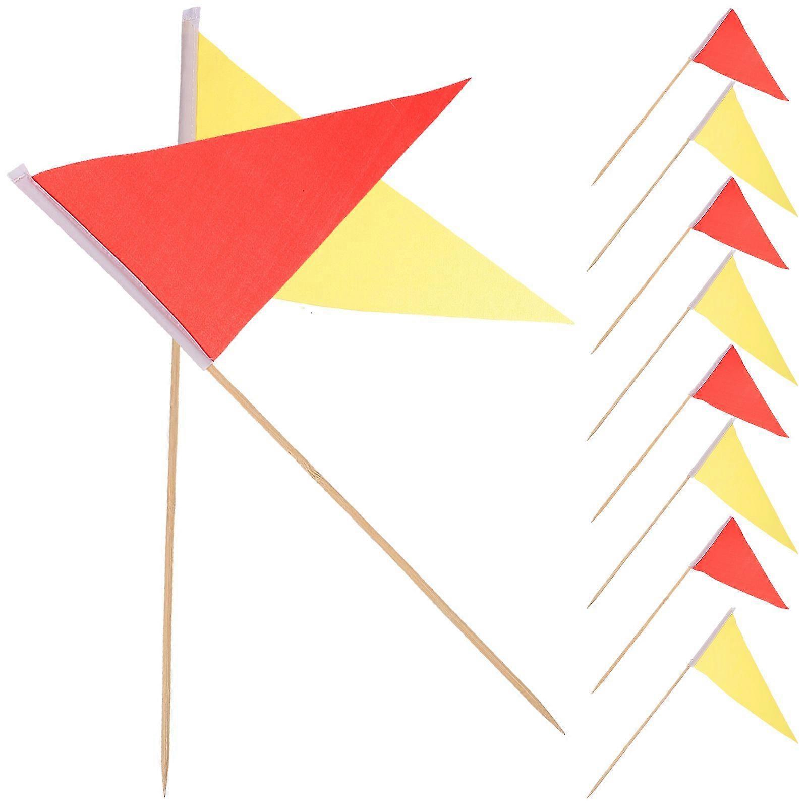 10pcs Lawn Marking Flags Garden Irrigation Flags for Pet Sprinkler Construction Marker Flags