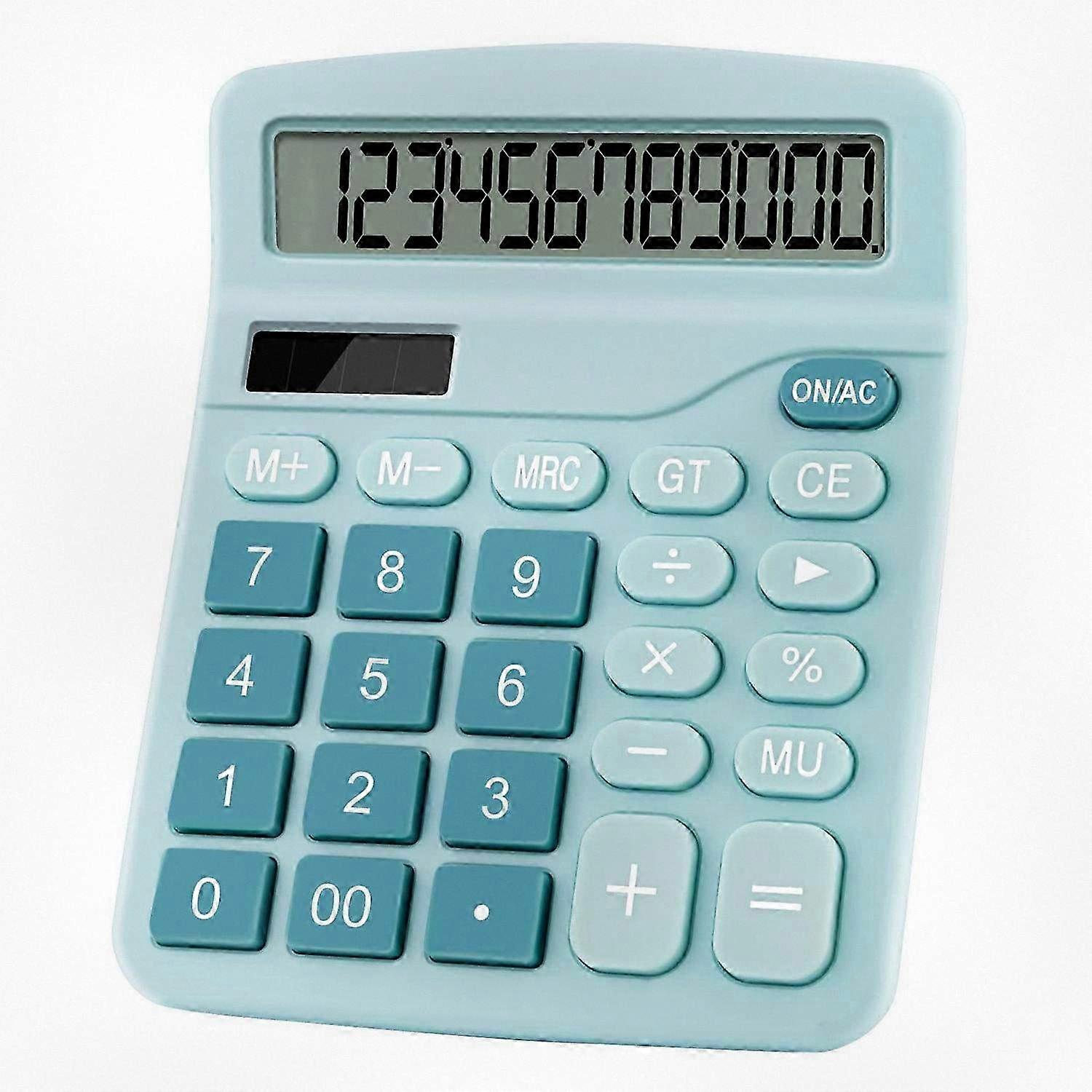 Pink Two-Tone Basic Desktop Calculator with Dual Power Source