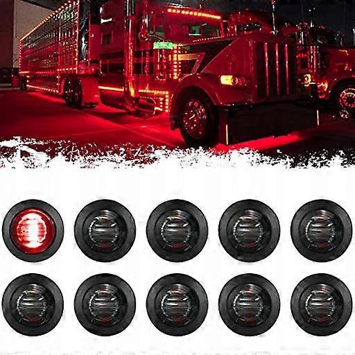 10x LED-markeringslamper 3 LED 12V/24V
