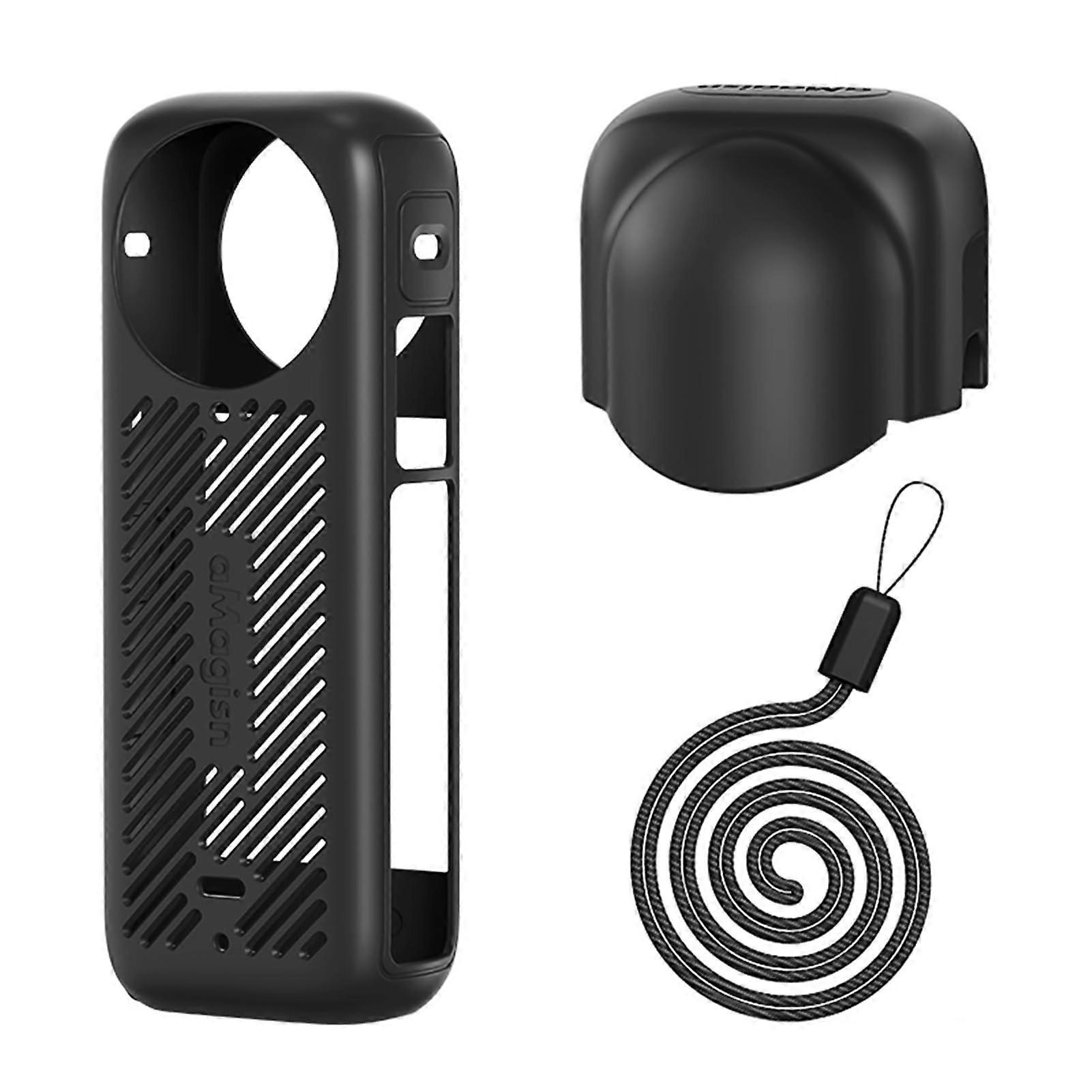 Protective case for X4 Panorama Camera Silicone Protective Case Cover + Silicone Lens Cap
