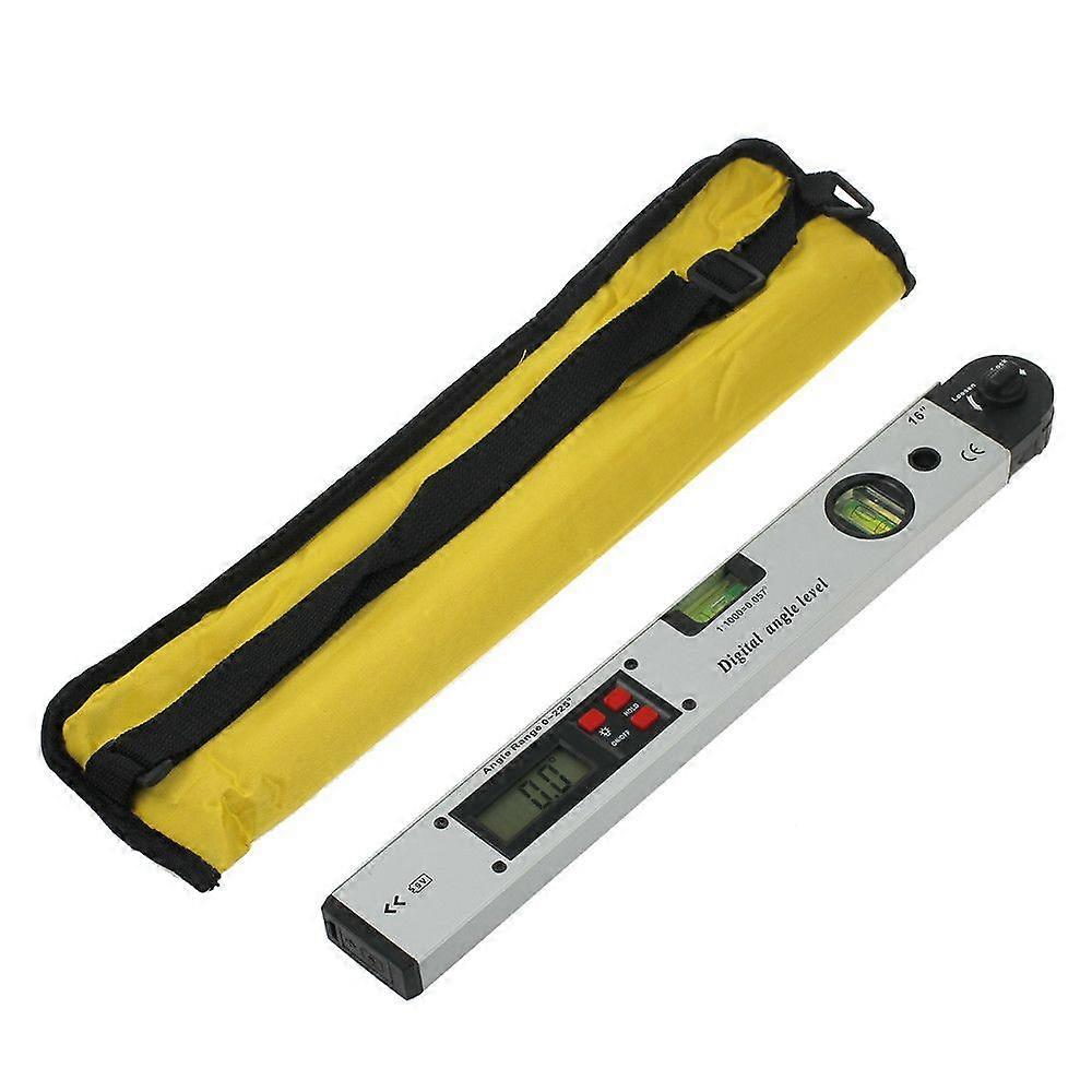 Digital Angle Ruler, Protractor, Stainless Steel Length and Angle Measurer with HOLD/Rev, Zero and Large LCD Display, for Woodworking/Construction