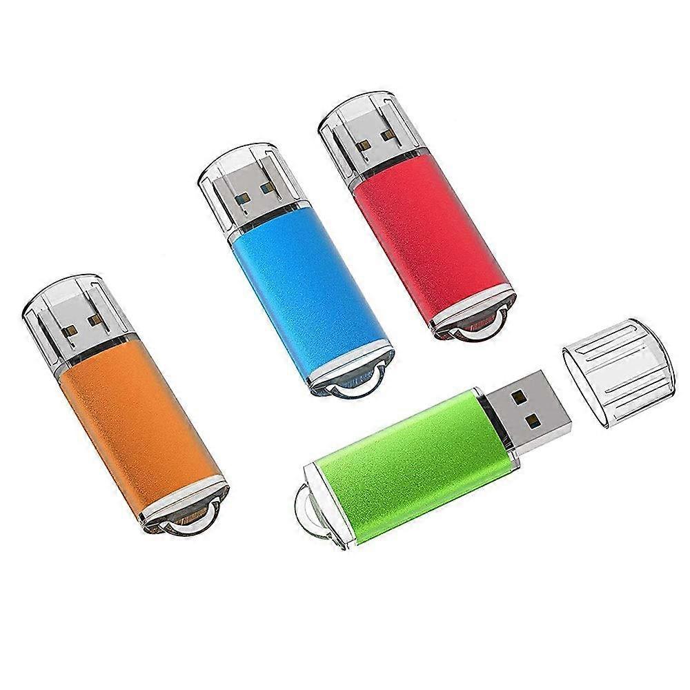 16GB Flash Drive Bulk USB 2.0 Thumb Drives Swivel USB Stick Memory Pen Drive 8 Piece Colorful Set