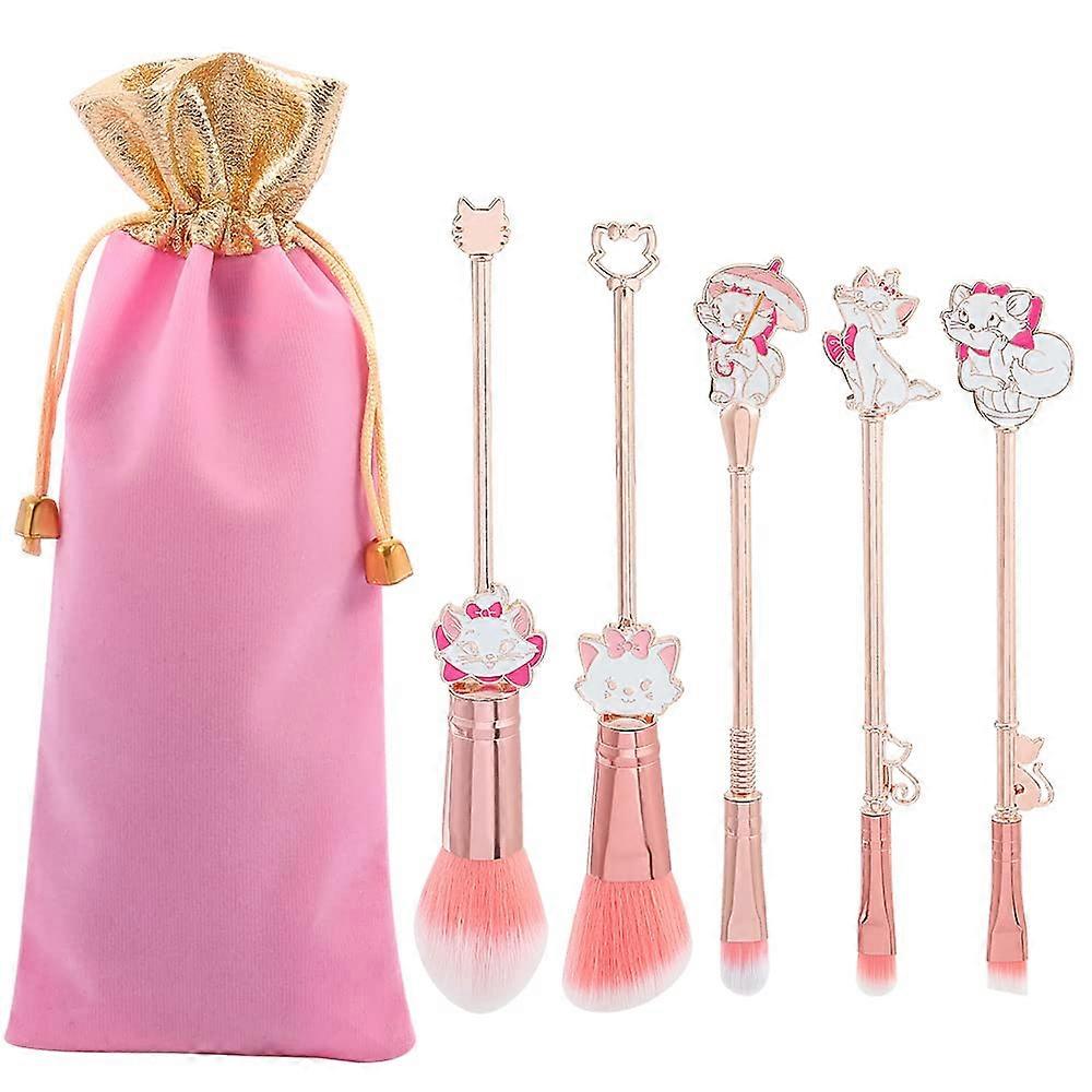 6pcs Makeup Brushes Set with Eye-Shaped Brushes and Wittle Feast Design