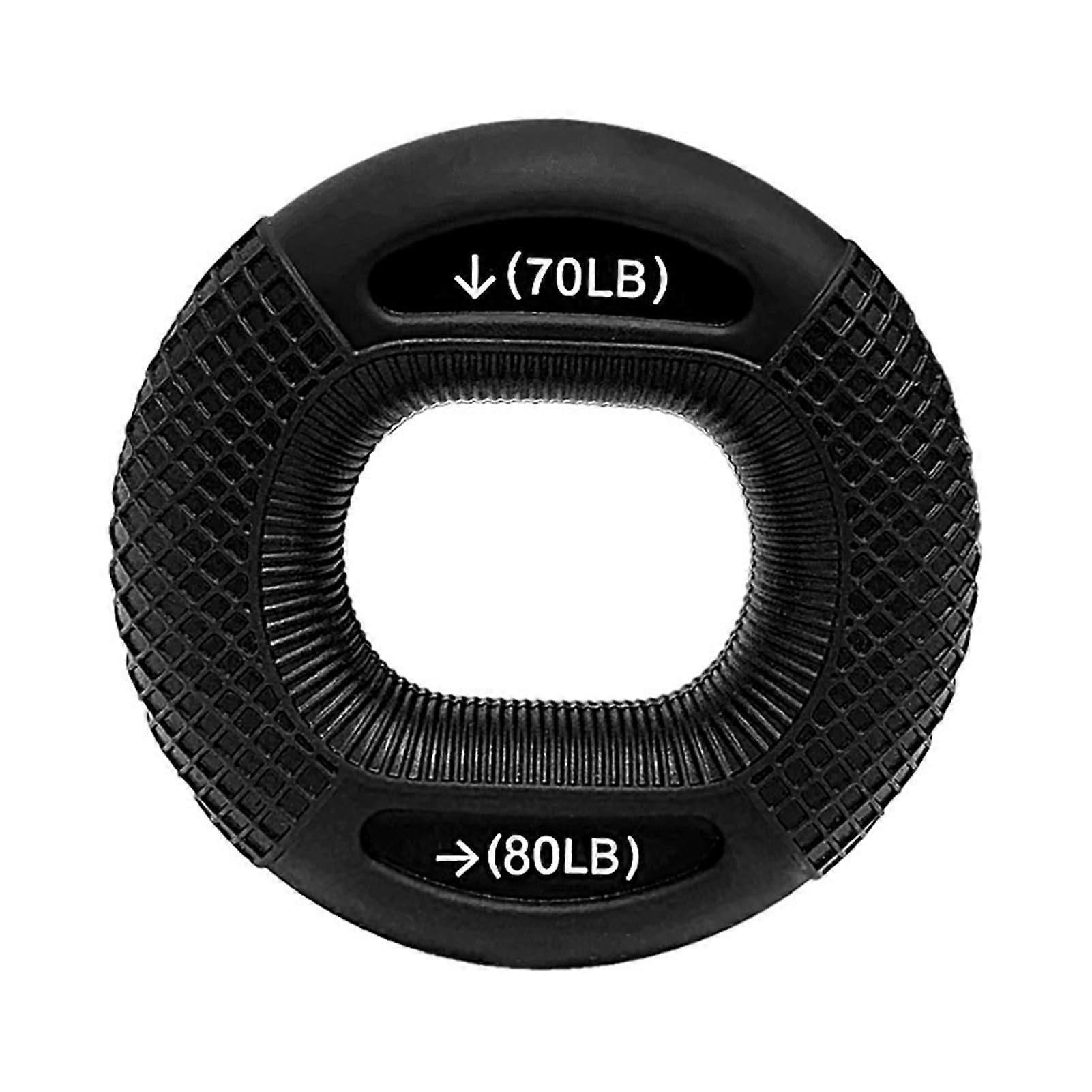 Silicone Clutch Ring Adjustable Hand Grip Exerciser Elastic Finger Strengthener Compact Size Ergonomic Black