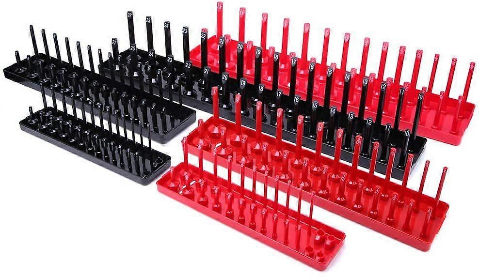 TV Antenna and Dish Mount Accessory 6pcs Metric/Inch Socket Holder Multifunction Socket Organizer Plastic Socket Holders Organizers Socket Storage Hol