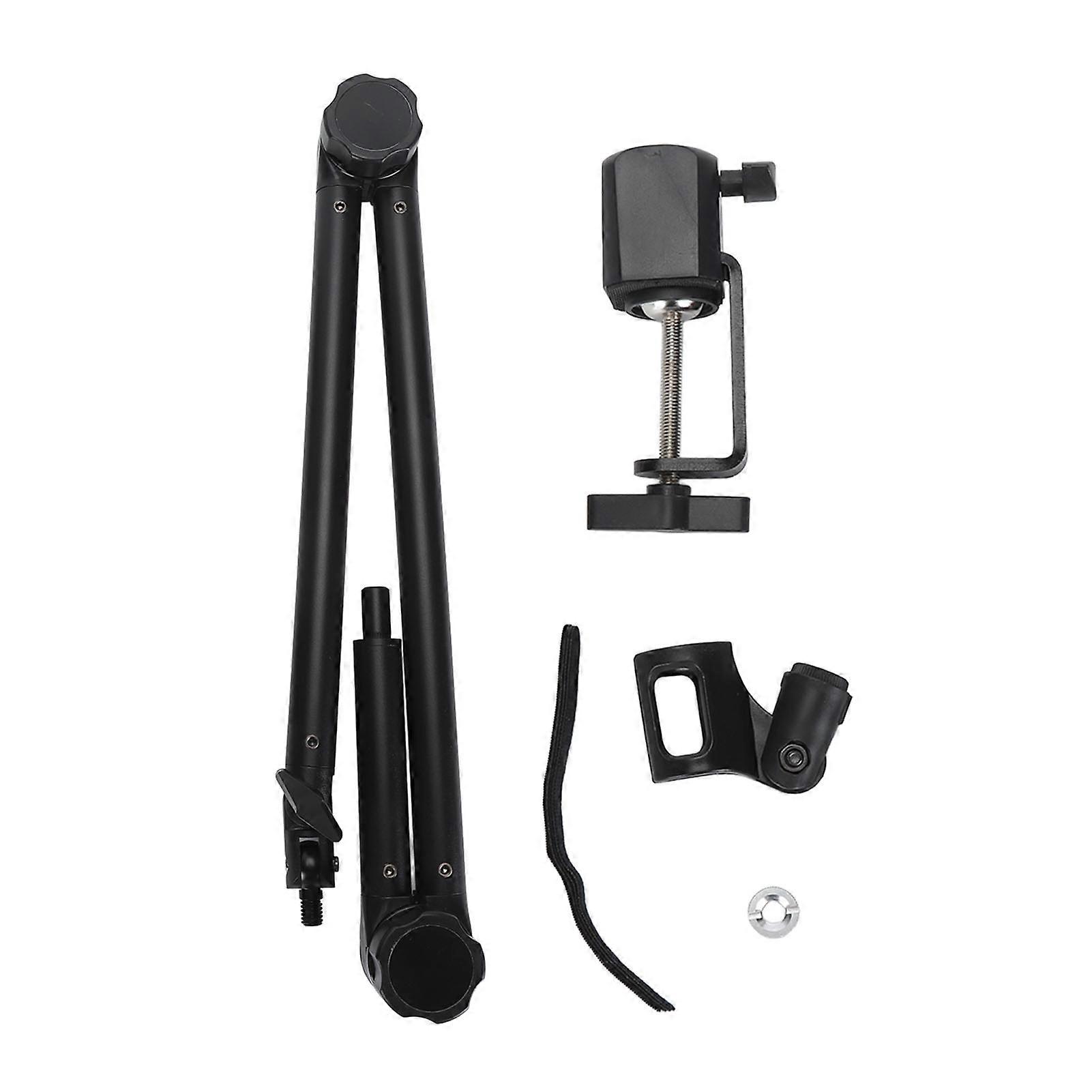 Microphone 180 Degree Adjustable Stable Durable Carbon Steel Desktop Mic Arm Stand for Broacdast Radio Studio
