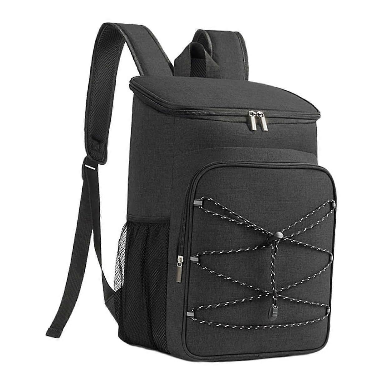 Insulated Backpack Lunch Cooler for Men - Thick Sturdy Large Capacity Picnic Bag with Side Pockets and Durable Material
