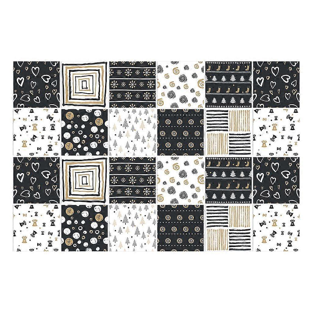 10 قطع عيد الميلاد ذاتية اللصق بلاط الجدار صائق قشر عصا الطابق درج ملصق