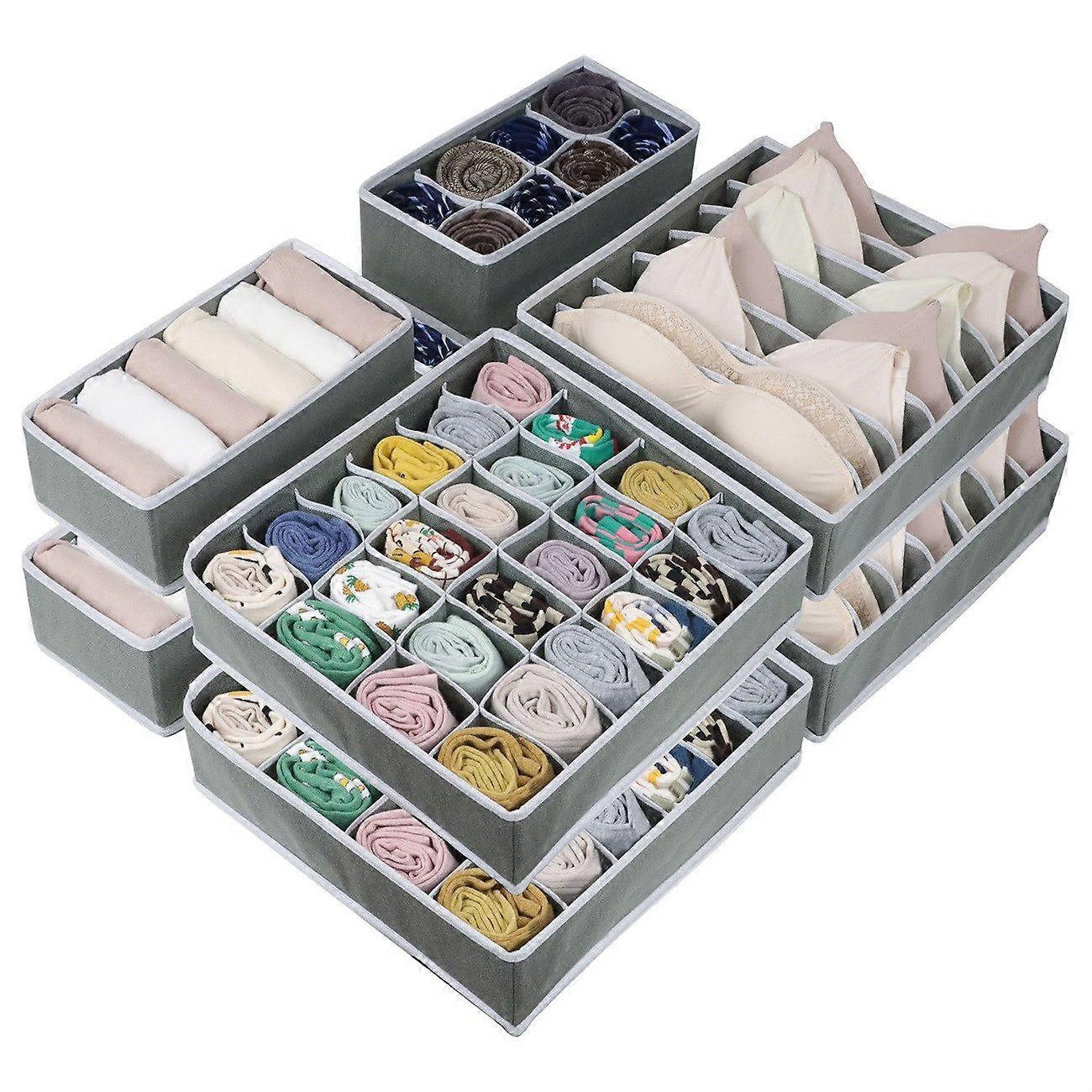 Storage box 4 boxes in different sizes (2 sets) Foldable for home storage organization solutions.