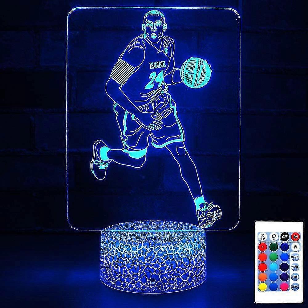 Dercass  Kobe Bryant Night Light Basketball Gift Side Table Lamp Led Deco
