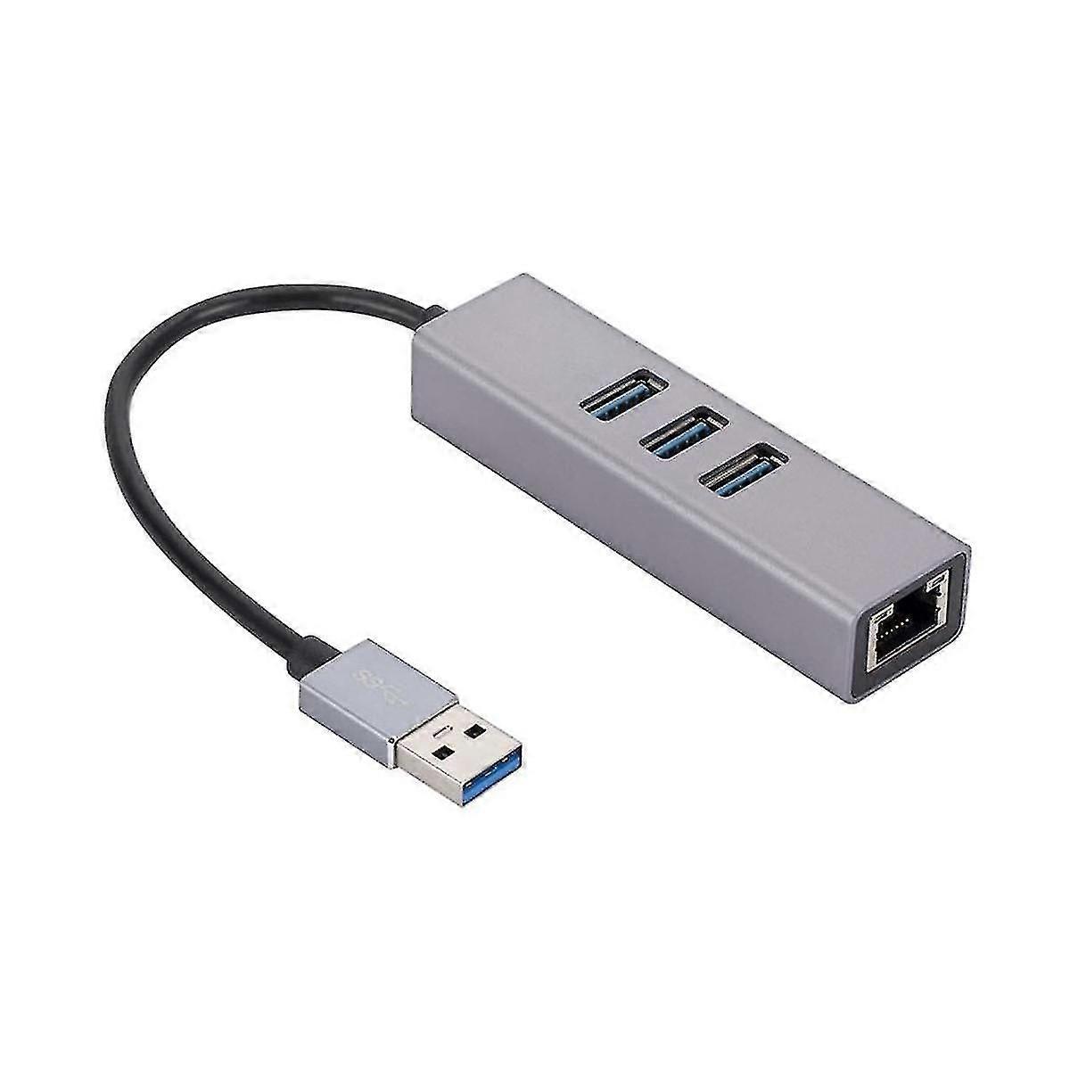Aluminiumlegierung Usb Gigabit Netzwerkkarte 3 Port 3.0 Hub Usb zu RJ45 Gigabit Netzwerkkarte Ethernet Ad