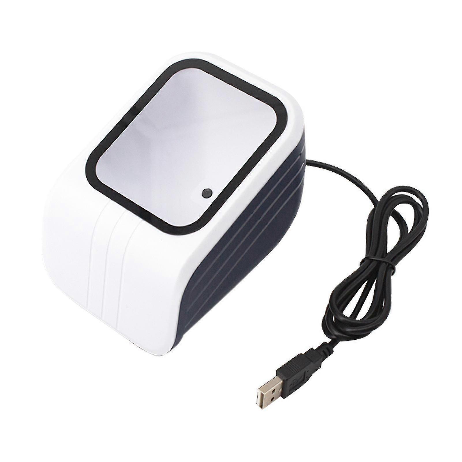 1d 2d Qr Barcode Scanner Platform Met Voice Announcement Prompt Usb Wired Bar Code Reader Hands-free Cmos Image Sensor Desktop Scanner Groot Scannen