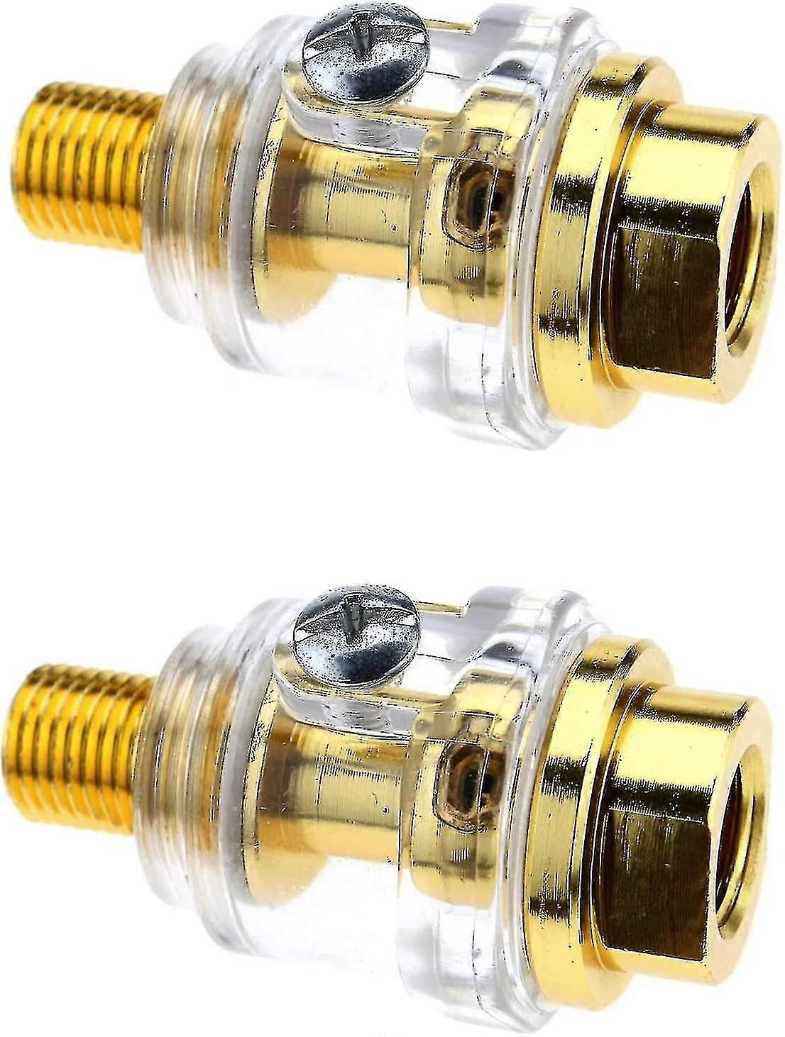 2 Pieces Mini Inline Luator, Pneumatic Oiler, Automatic Mini Luator, Compressed Luator, For Tools, Driver (bsp 1/4quot;) B