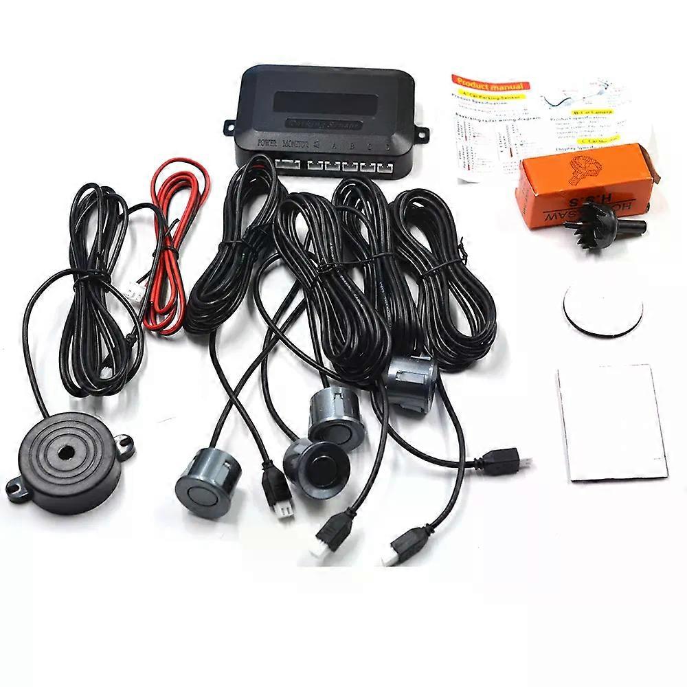 Universal 4 Sensors Buzzer 22mm Car Parking Sensor Kit Reverse Backup Radar Sound Alert Indicator Probe System 12V for Ford BMW