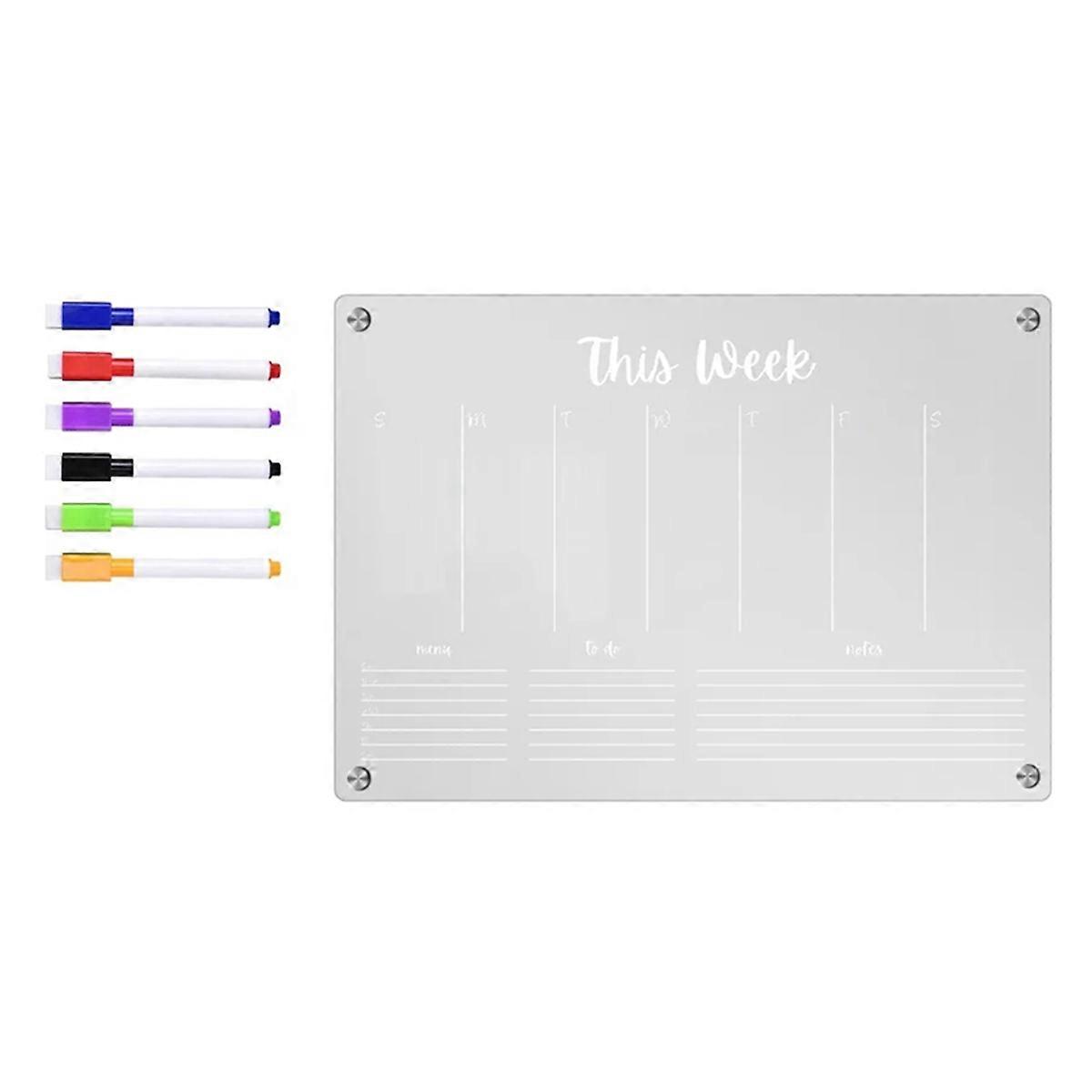 Calendar Board Daily Plan Notepad Refrigerator Sticker, S-DAY