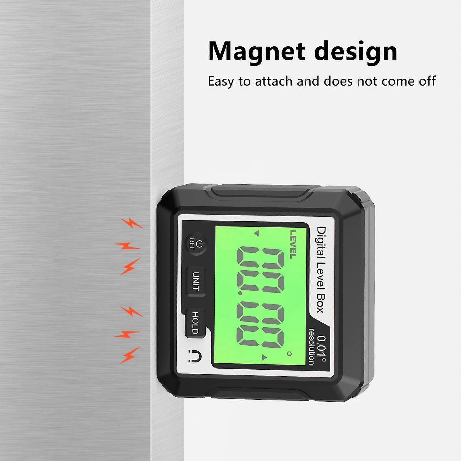 3in1 Magnetic Inclinator Digital Level and Angle Finder Versatile 4 * 90° Inclinometer LCD Display Dipmeter Gauge 4 Unit Switchable