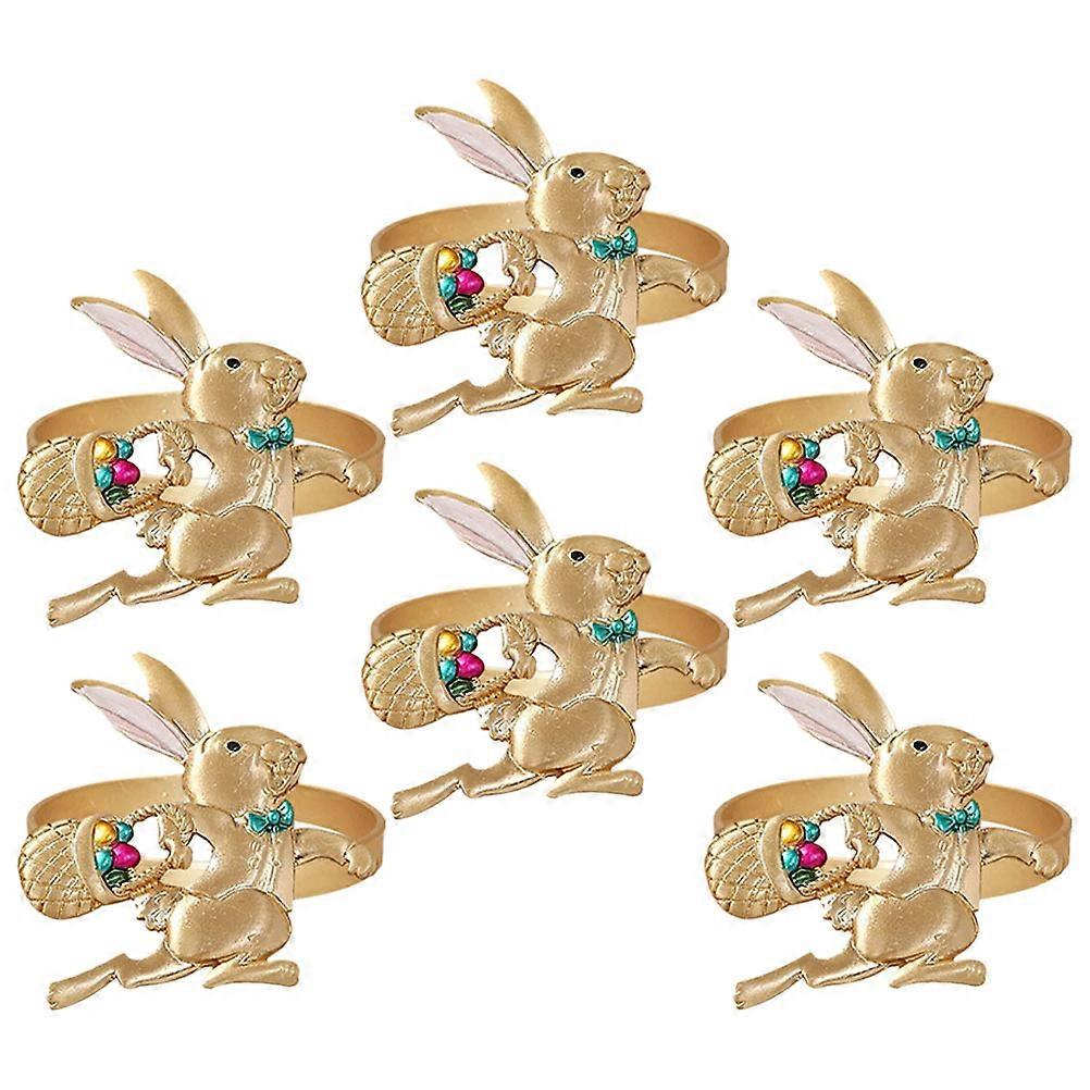 Compact Napkin Rings with Bunny Motif for Convenient Storage and Reuse