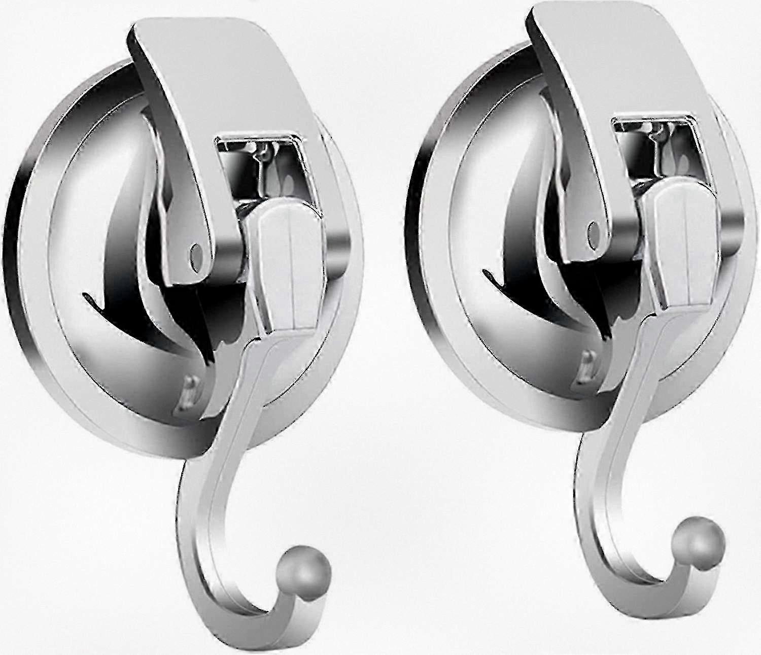 Heavy-duty Vacuum Suction Cup Hooks (2 Pcs) Suitable for Kitchen, Bathroom, and Toilet Use, Large Transparent Strong Suction Hook for Variou