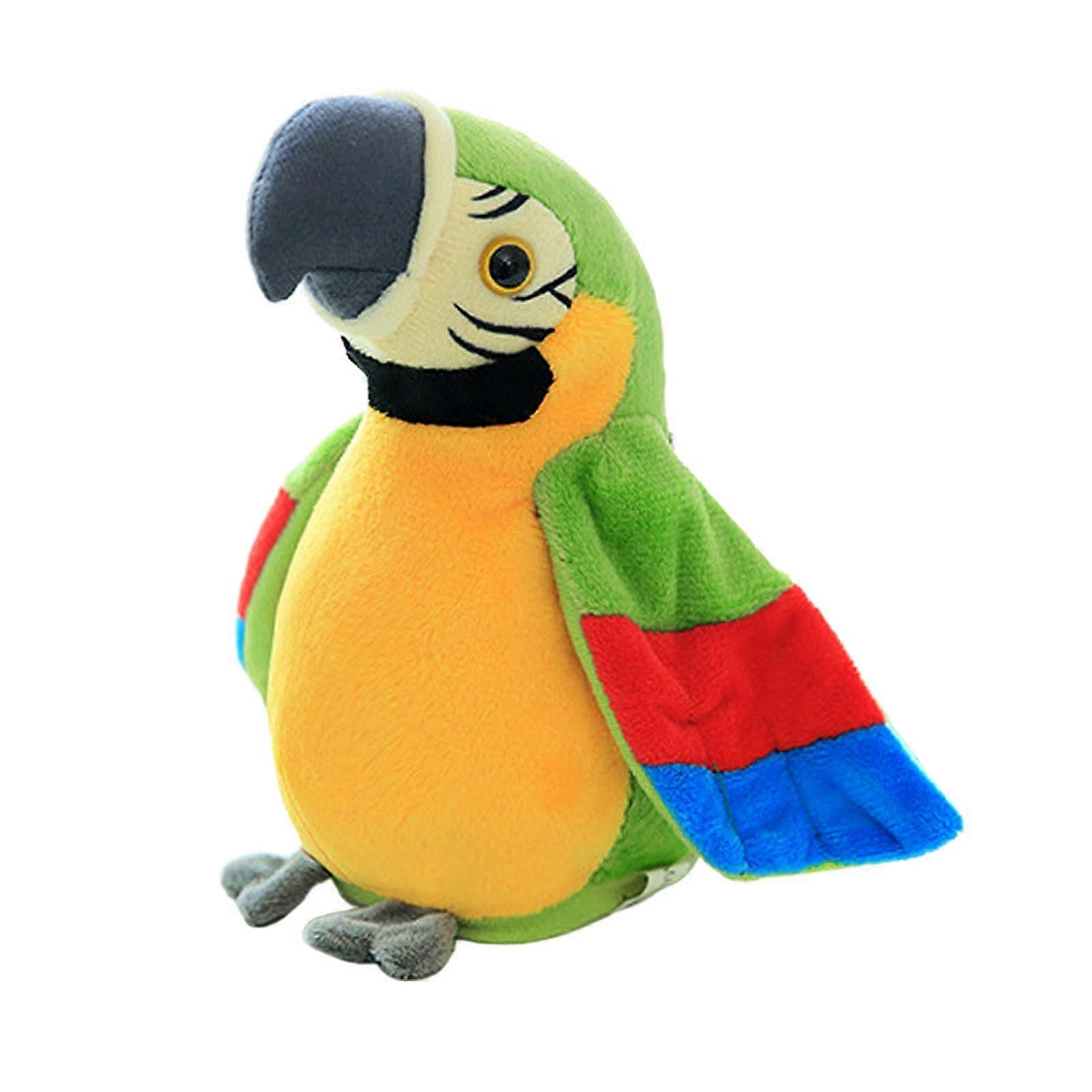 22cm Plush Parrot Toys Stuffed Bird Simulation Doll Repeat Speaking Talking