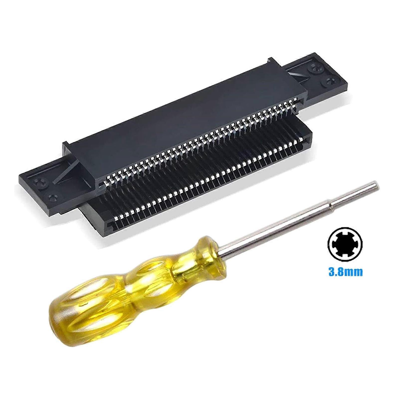 Replacement 72 Pin Game Cartridge Slot Connector with Security Bit Driver Accessories 8 Bit Console Cartridge Card Slot